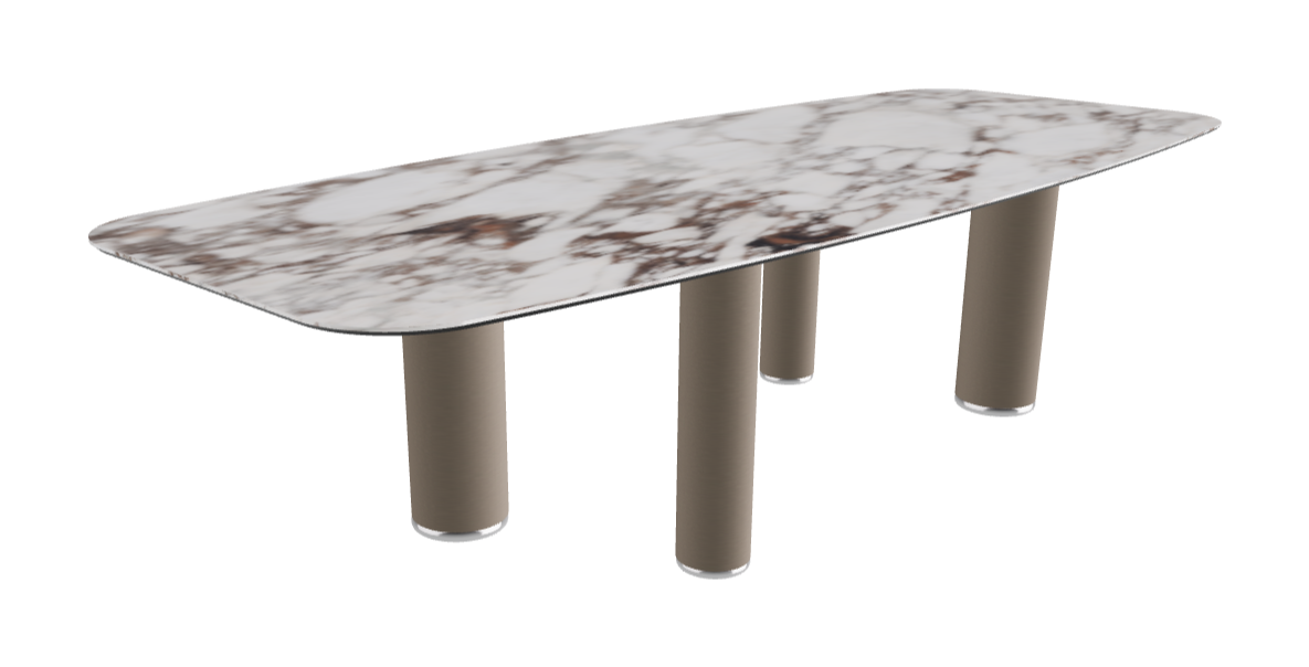300x120x75h Barrel Shaped_Breccia_Titanium Embossed