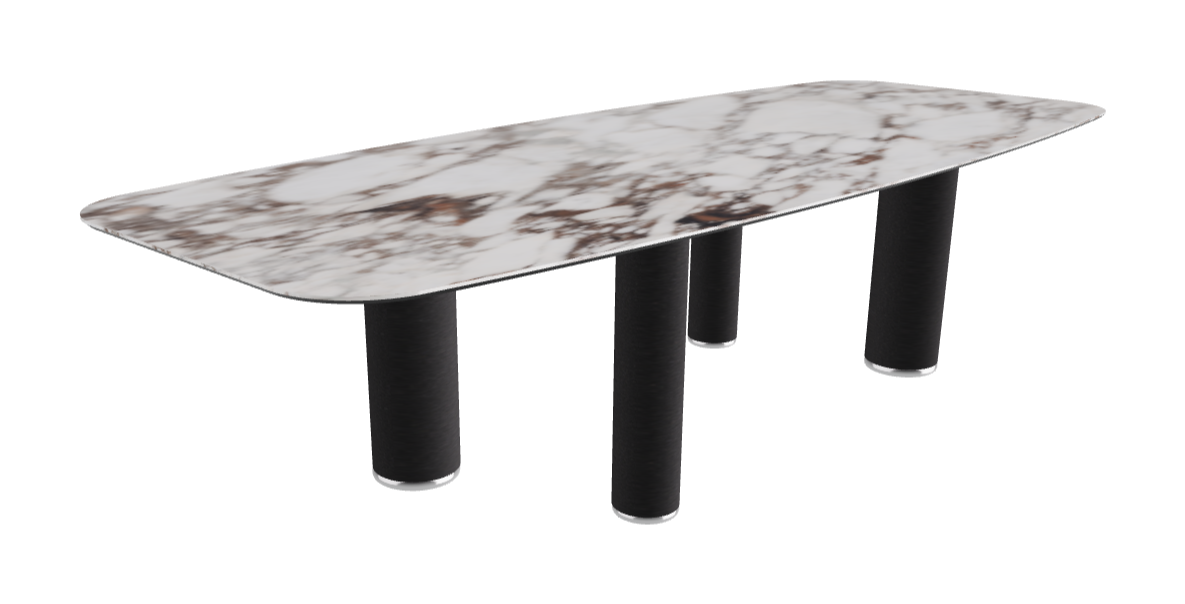 300x120x75h Barrel Shaped_Breccia_Black Embossed