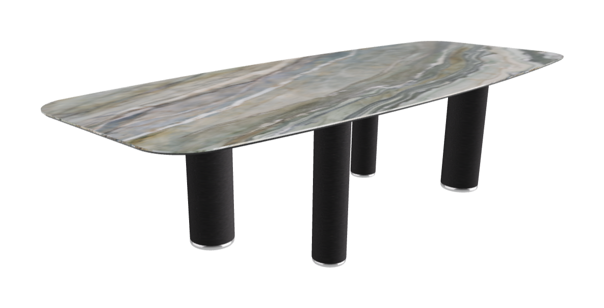 300x120x75h Barrel Shaped_Kaindy_Black Embossed