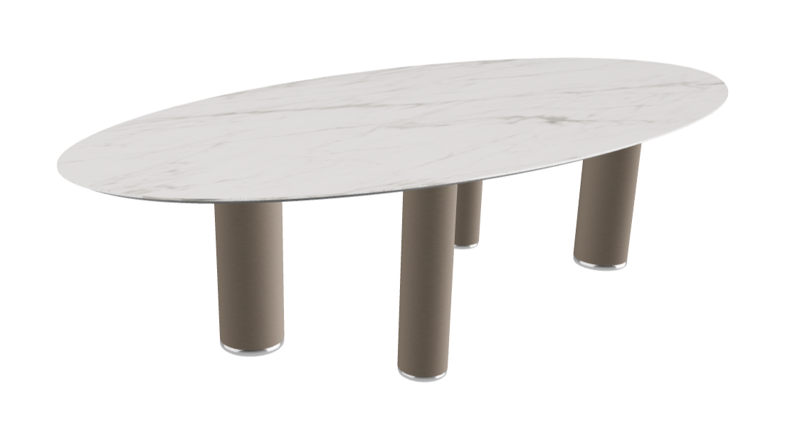 300x150x75h Oval Shaped_Matt Invisible_Titanium Embossed