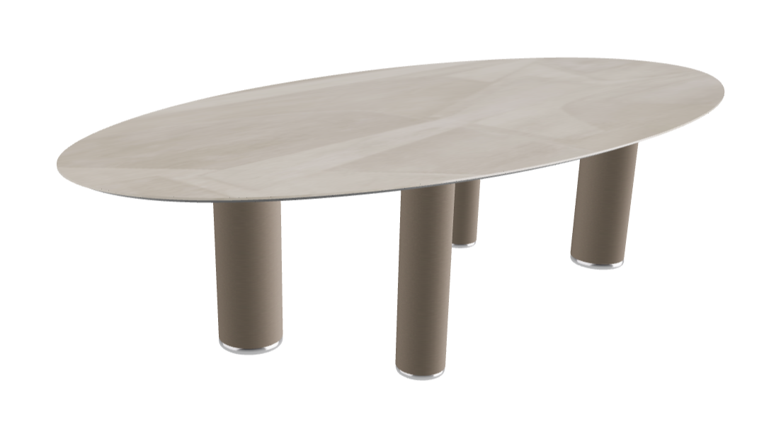 300x150x75h Oval Shaped_Luxor_Titanium Embossed