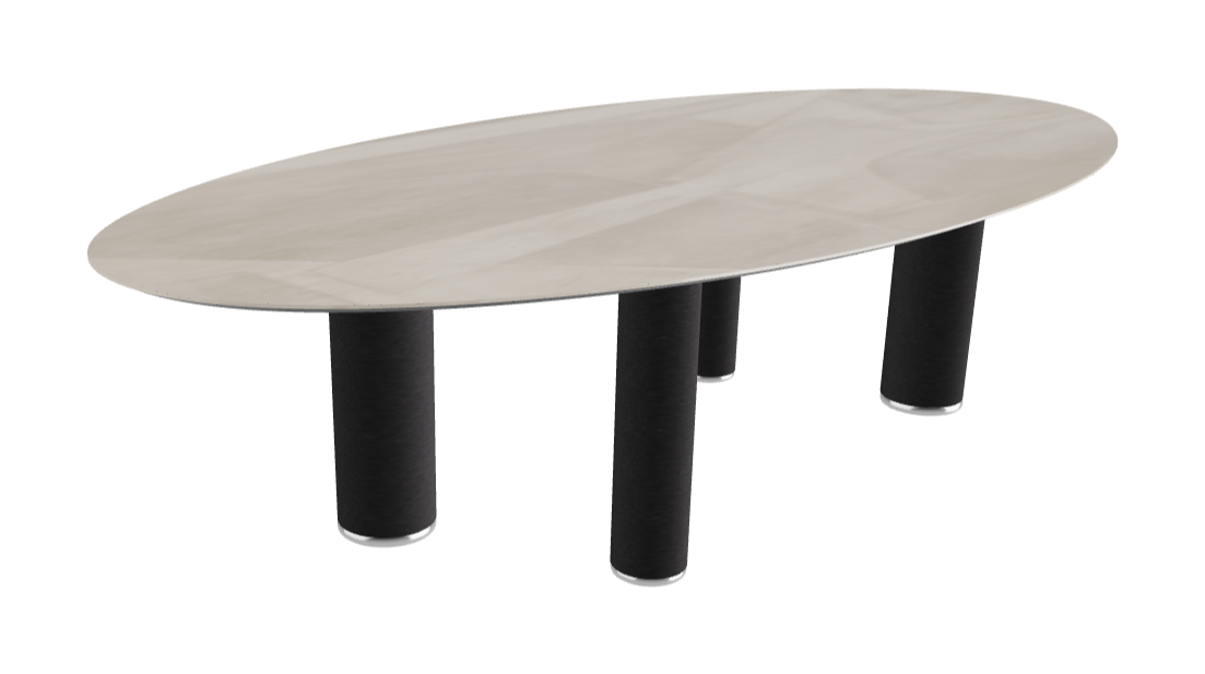300x150x75h Oval Shaped_Luxor_Black Embossed