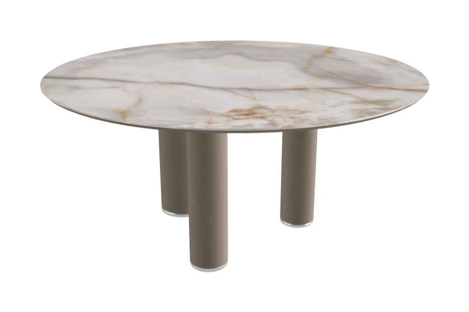 Diameter 158 x Height 75 cm Round Shaped_Alabastro_Titanium Embossed