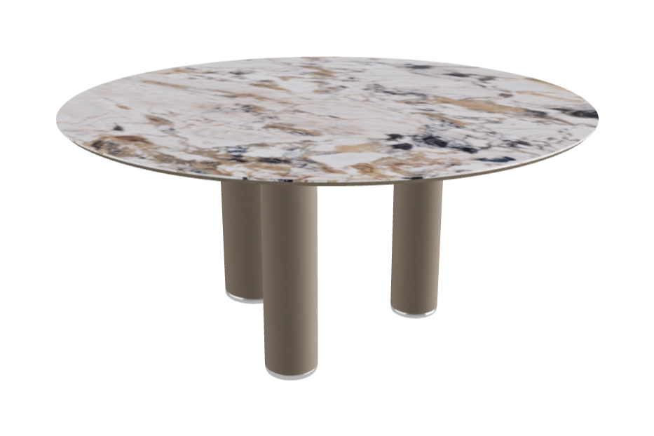 Diameter 158 x Height 75 cm Round Shaped_Makalu_Titanium Embossed