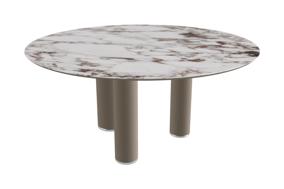 Diameter 158 x Height 75 cm Round Shaped_Breccia_Titanium Embossed