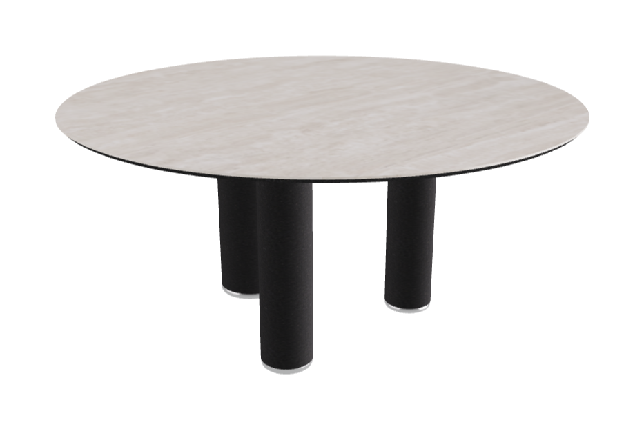 Diameter 158 x Height 75 cm Round Shaped_Colosseo_Black Embossed
