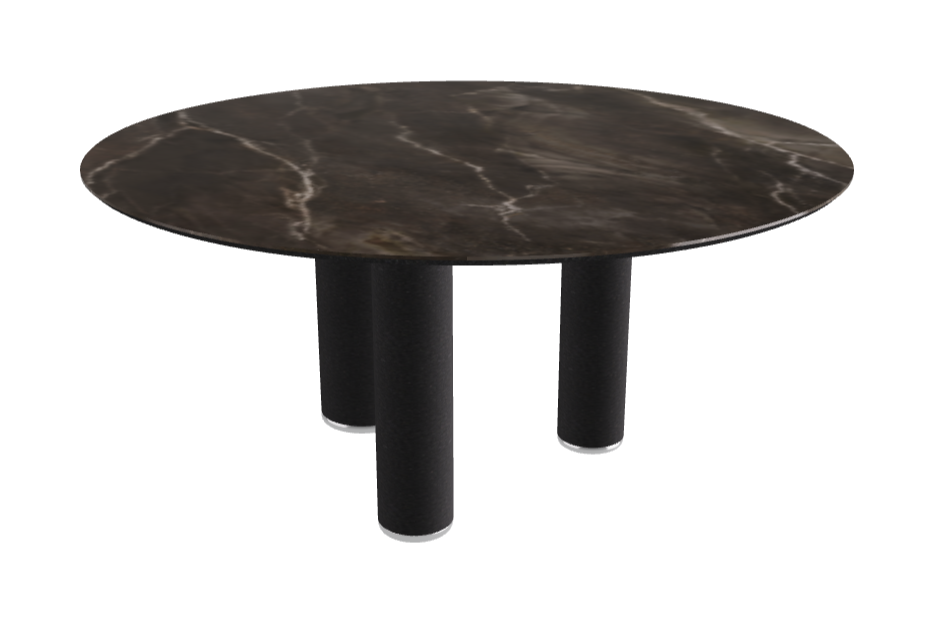 Diameter 158 x Height 75 cm Round Shaped_Andromeda_Black Embossed