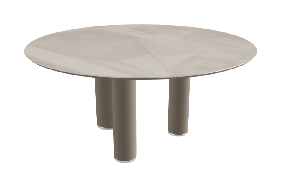 Diameter 158 x Height 75 cm Round Shaped_Luxor_Titanium Embossed