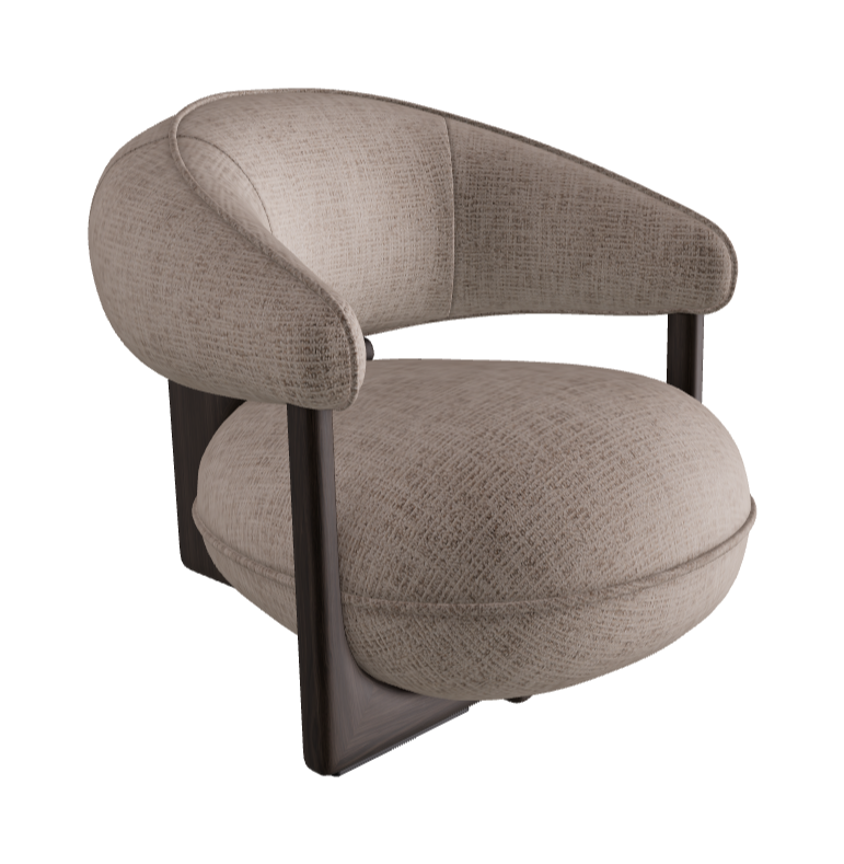 Ruby Lounge Armchair_Burned Oak Stained Ashwood_Fabric_B811
