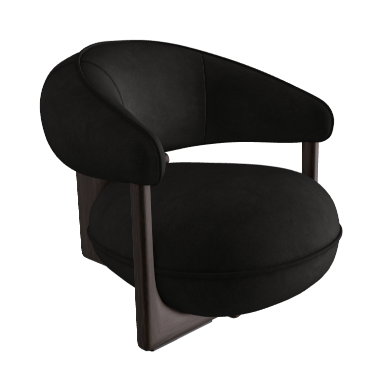 Ruby Lounge Armchair_Burned Oak Stained Ashwood_Micro Nubuk_Lead