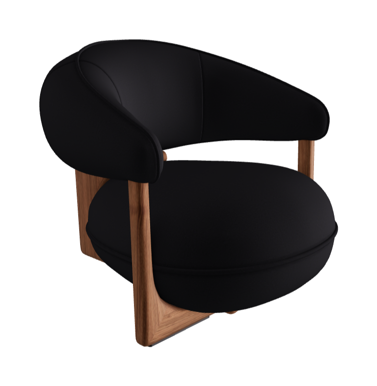 Ruby Lounge Armchair_Canaletto Walnut Stained Ashwood_Glove Soft Leather_Hornet