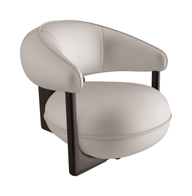 Ruby Lounge Armchair_Burned Oak Stained Ashwood_Soft Leather_Oyster
