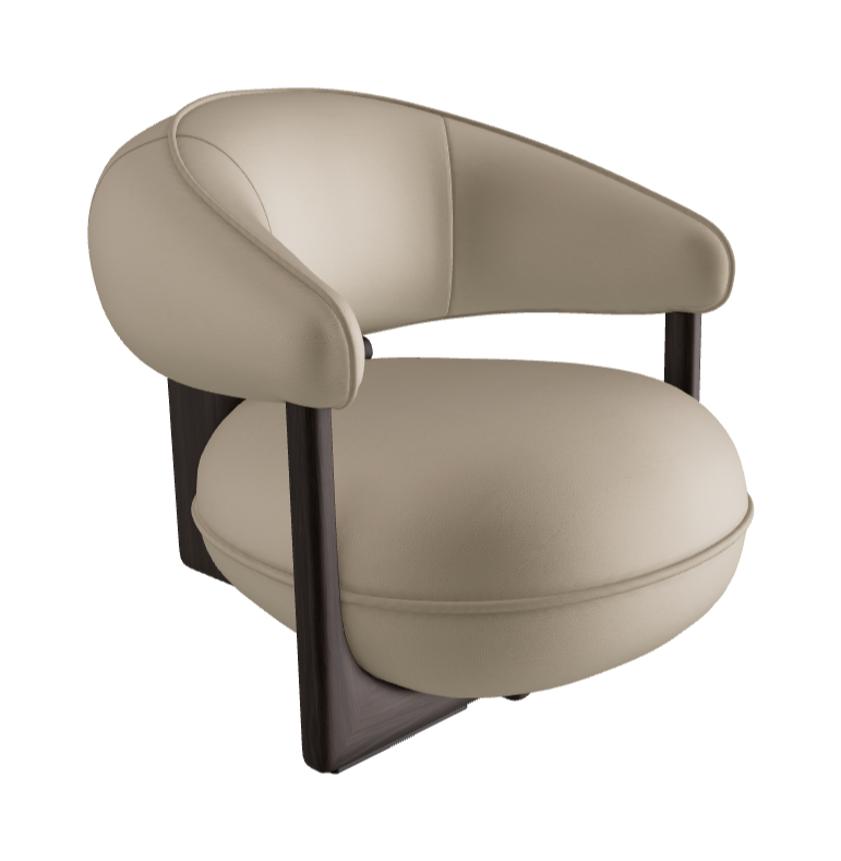 Ruby Lounge Armchair_Burned Oak Stained Ashwood_Soft Leather_Cashmere
