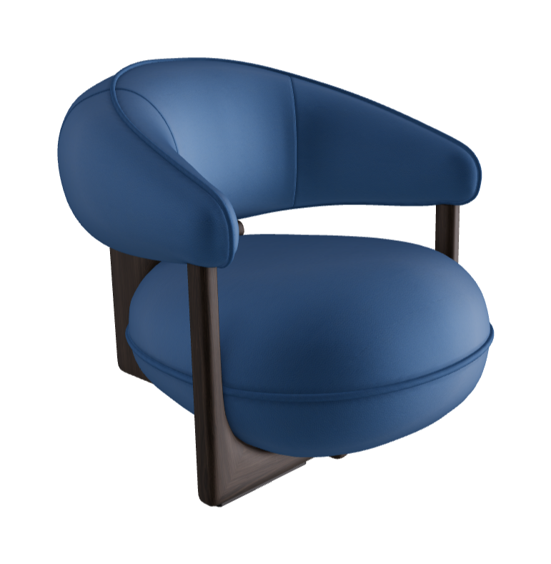Ruby Lounge Armchair_Burned Oak Stained Ashwood_Soft Leather_Capri