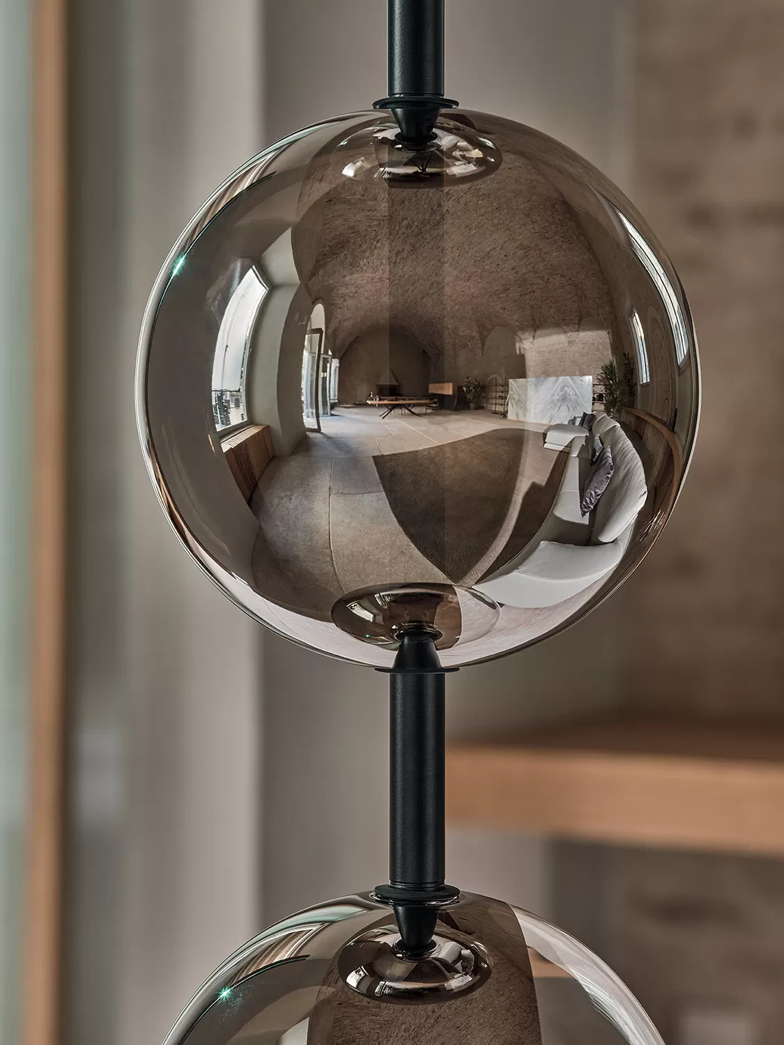 Sferatus Floor Lamp Floor Lamp With Metal Frame And 3 Partially Mirrored Borosilicate Glass Spheres