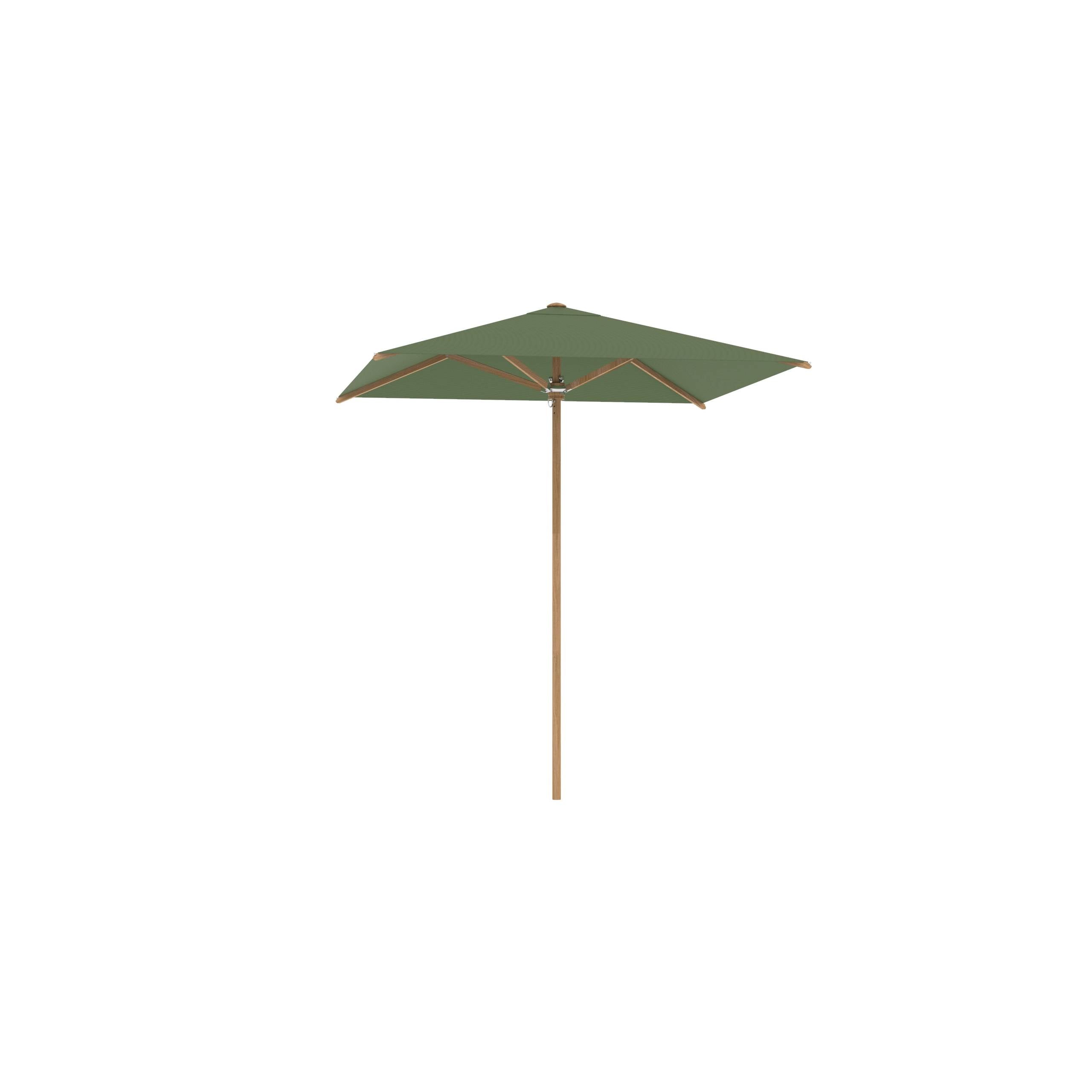 Shady Slim Umbrella In Teak 2.2x2.2m Sage Linen