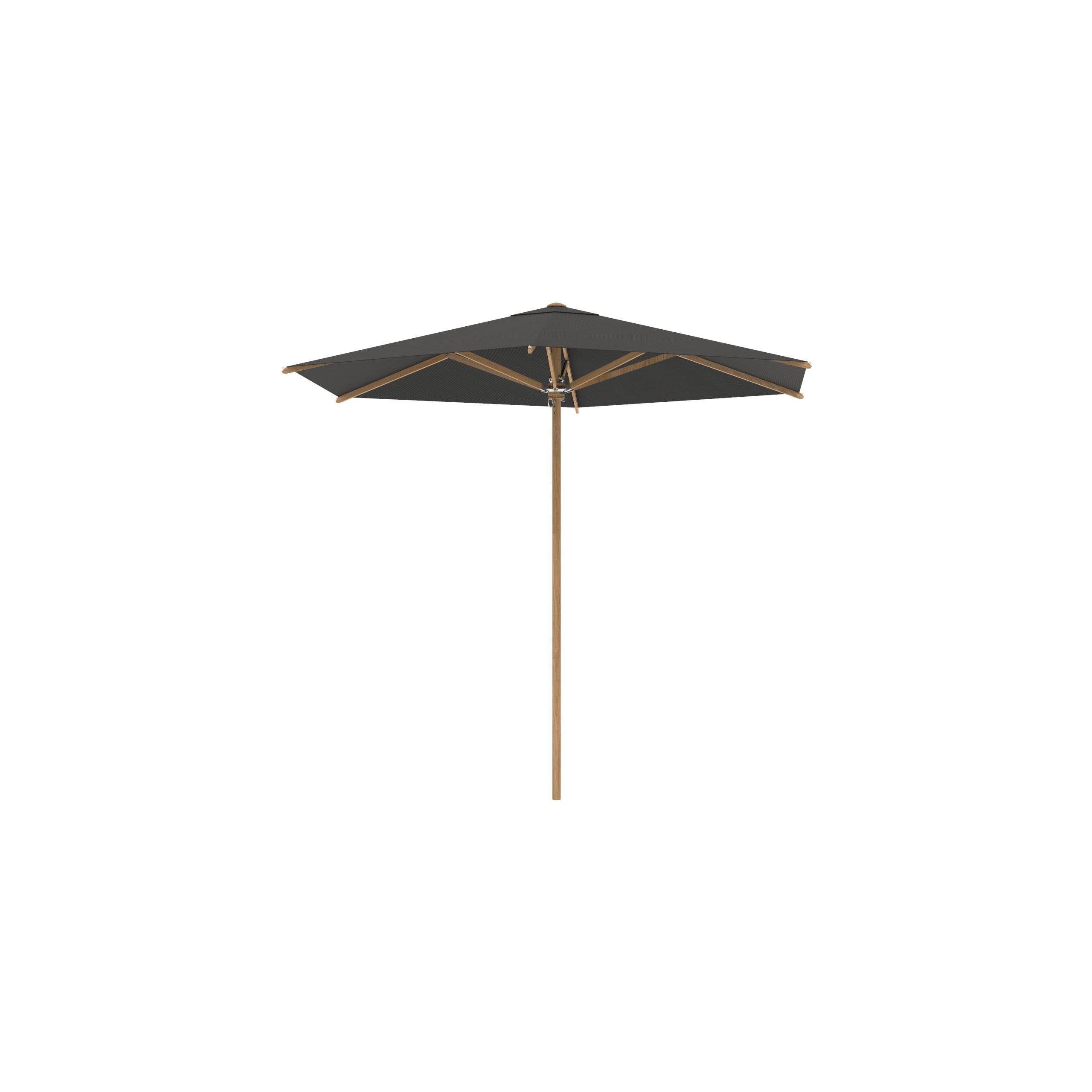 Shady Slim Umbrella In Teak Ø3m Black