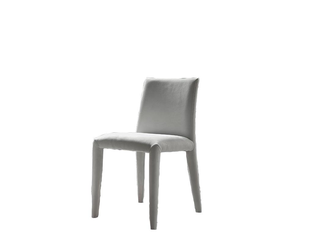 Sofia Chair with metal frame upholstered and covered in Technical Mambo e Lulù fabric