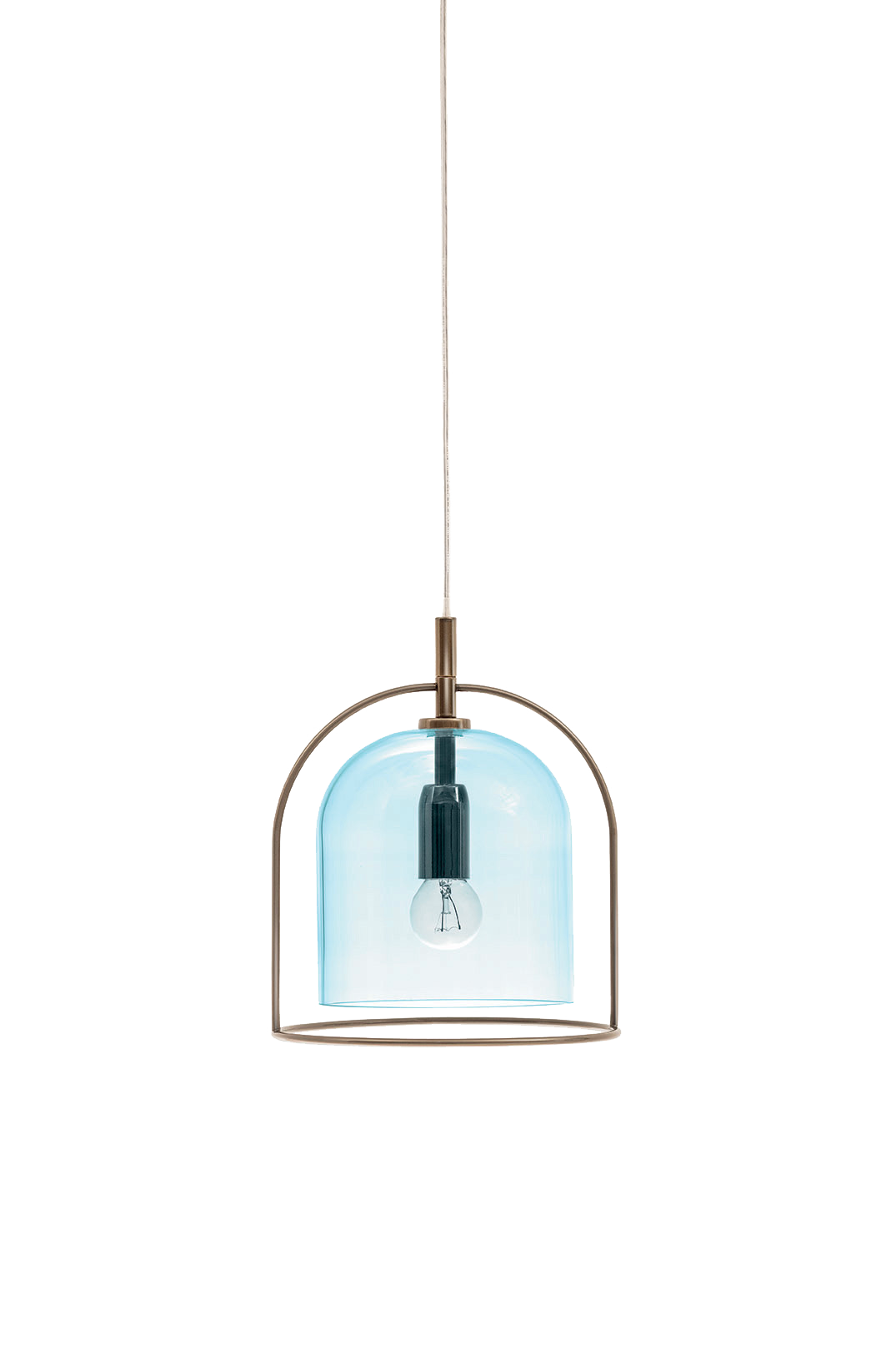 Soul Ceiling light with chromed celiling pink and transparent cable