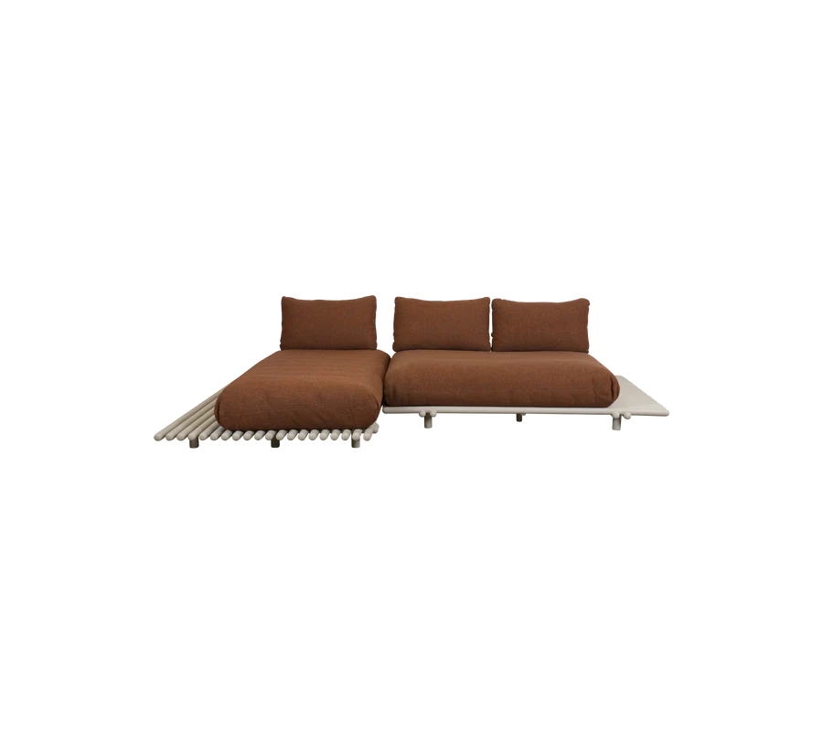 Cane-line Sticks Platform Sofa With Chaise Lounge