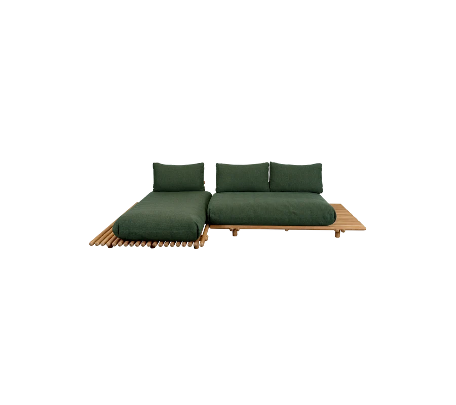 Cane-line Sticks Platform Sofa With Chaise Lounge
