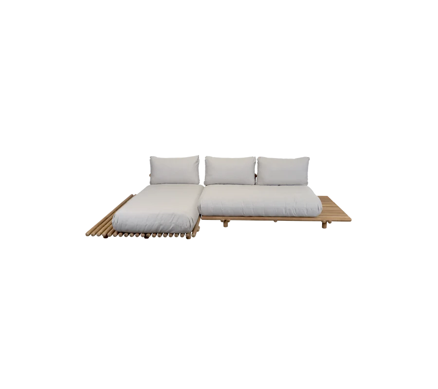 Cane-line Sticks Platform Sofa With Chaise Lounge