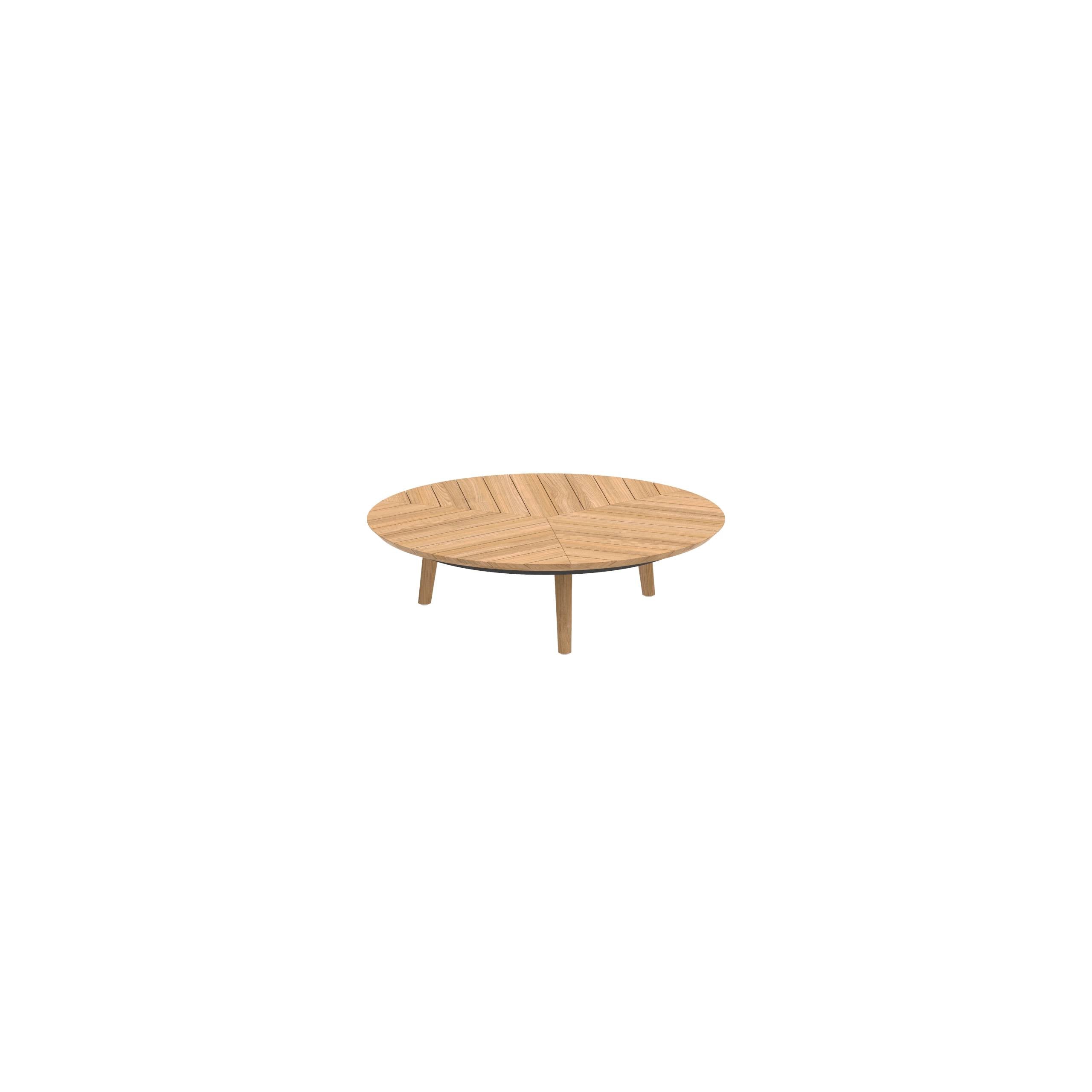 Styletto Low Lounge Table Ø 120cm Teak