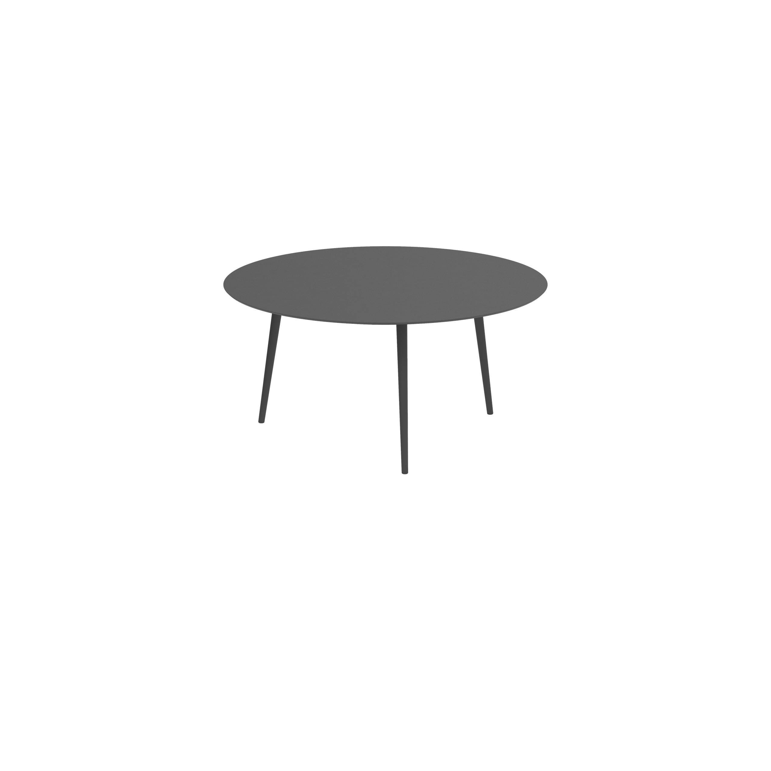 Styletto Standard Dining Table Ø 160cm Alu Legs Anthracite Ceramic Top Black