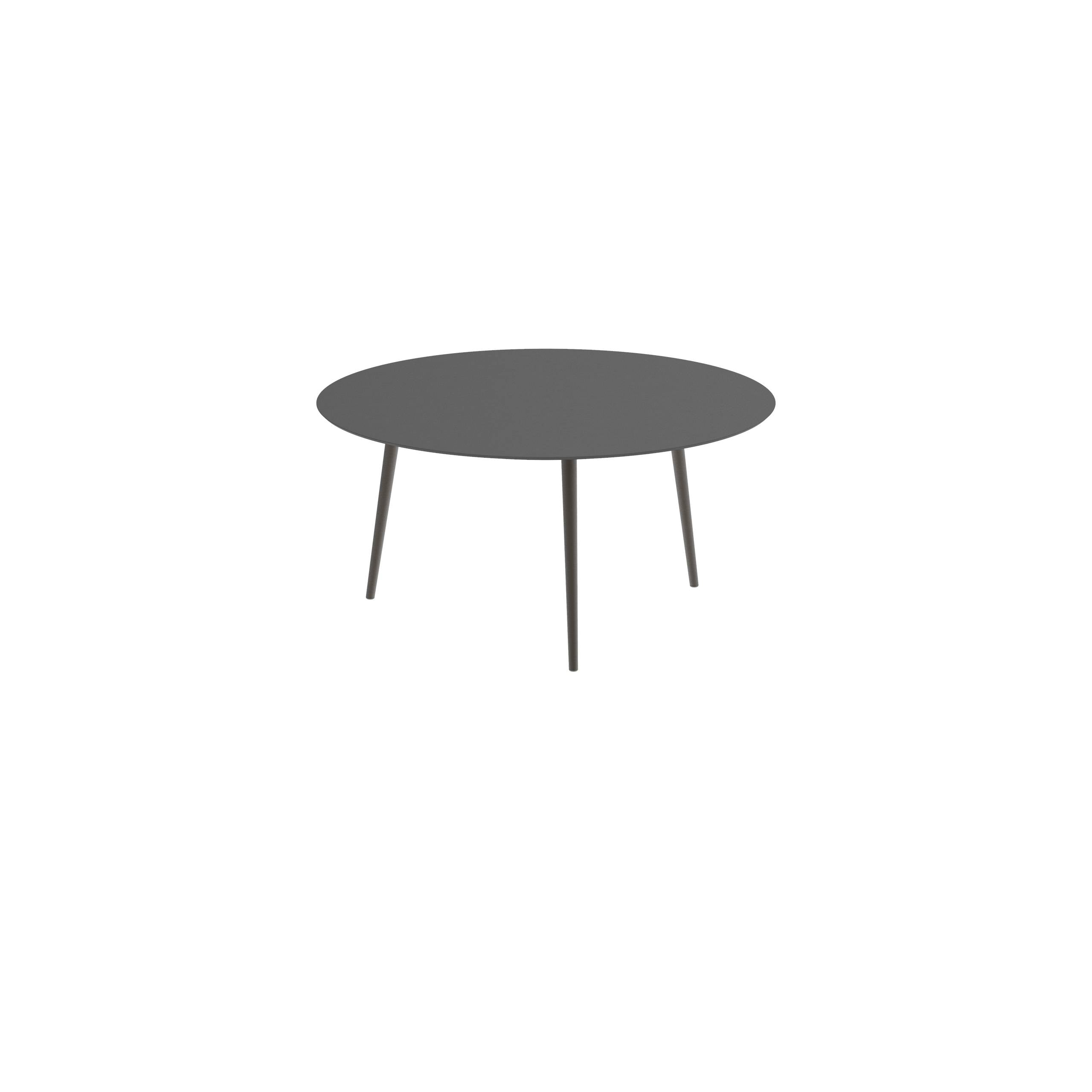 Styletto Standard Dining Table Ø 160cm Alu Legs Bronze Ceramic Top Black