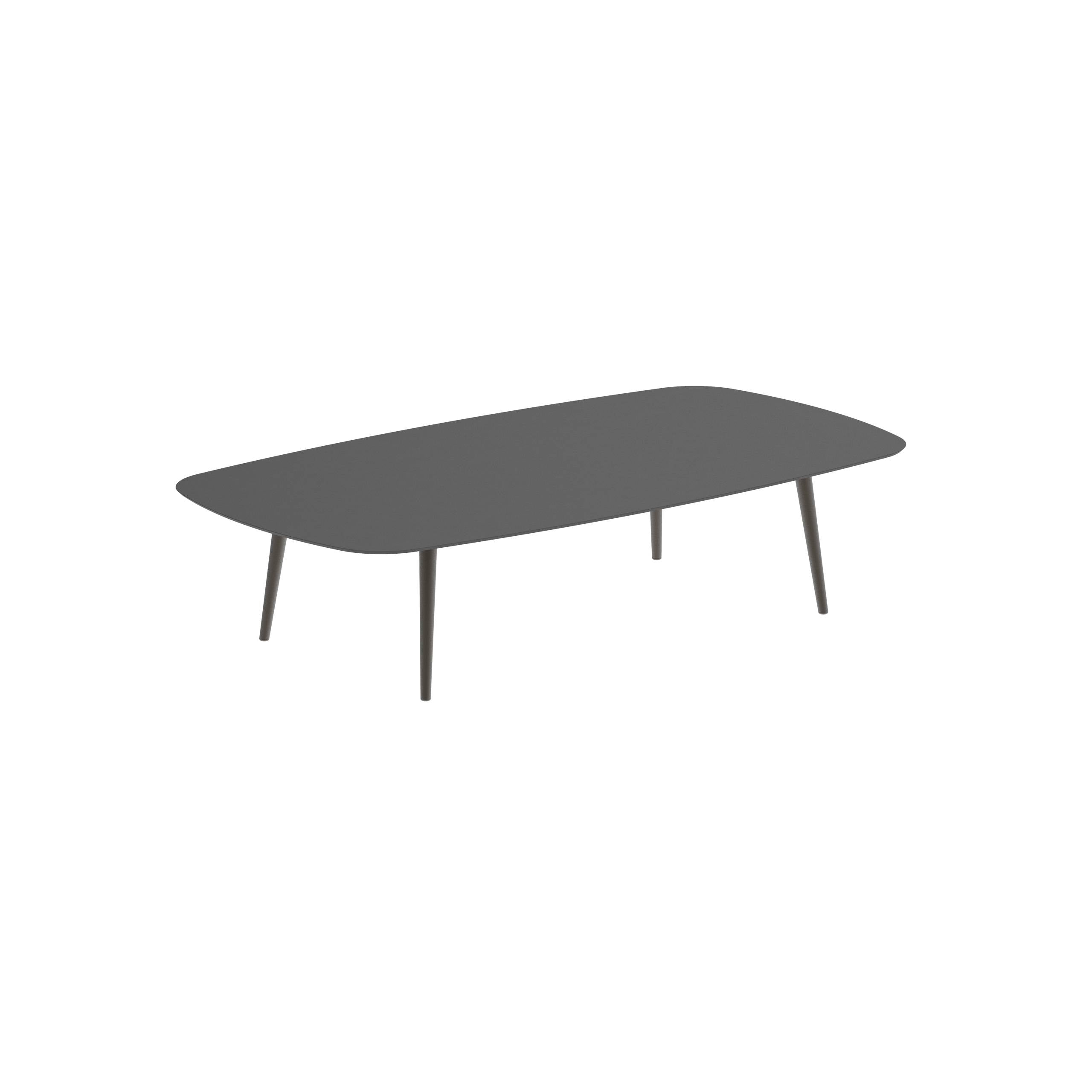 Styletto High Lounge Table 220x120cm Alu Legs Bronze Ceramic Tabletop Black