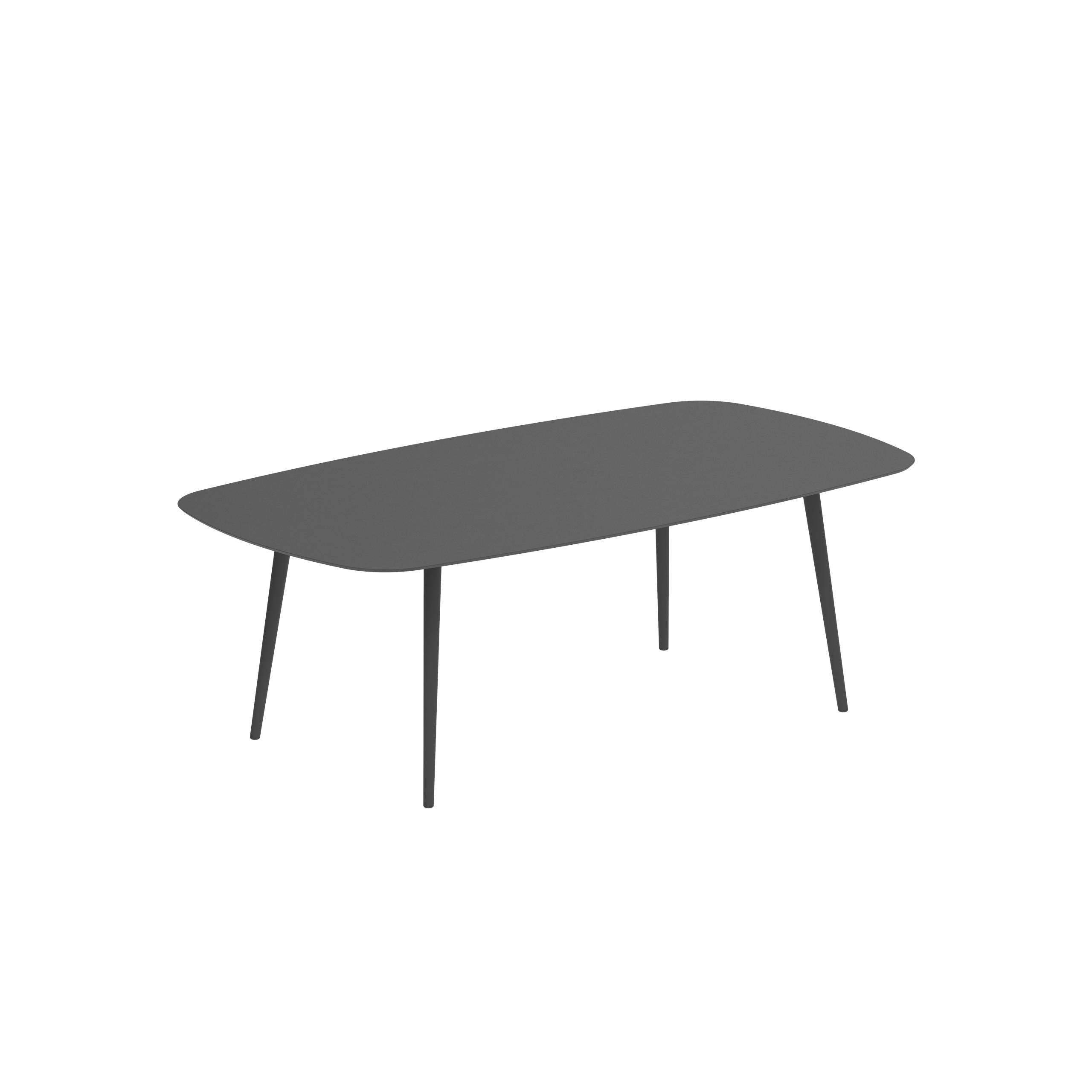 Styletto Standard Dining Table 220x120cm Alu Legs Anthracite Ceramic Tabletop Black