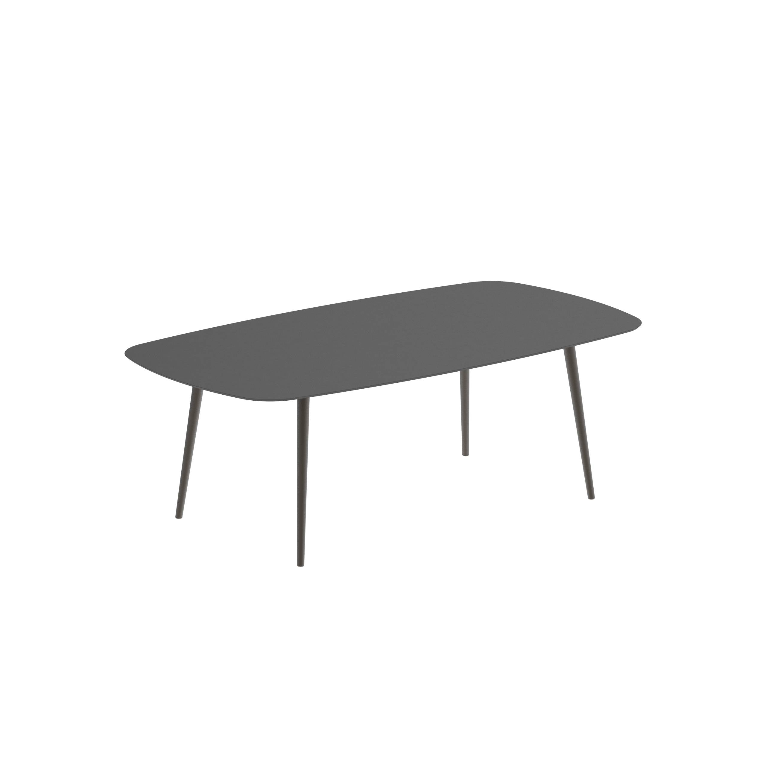 Styletto Standard Dining Table 220x120cm Alu Legs Bronze Ceramic Tabletop Black