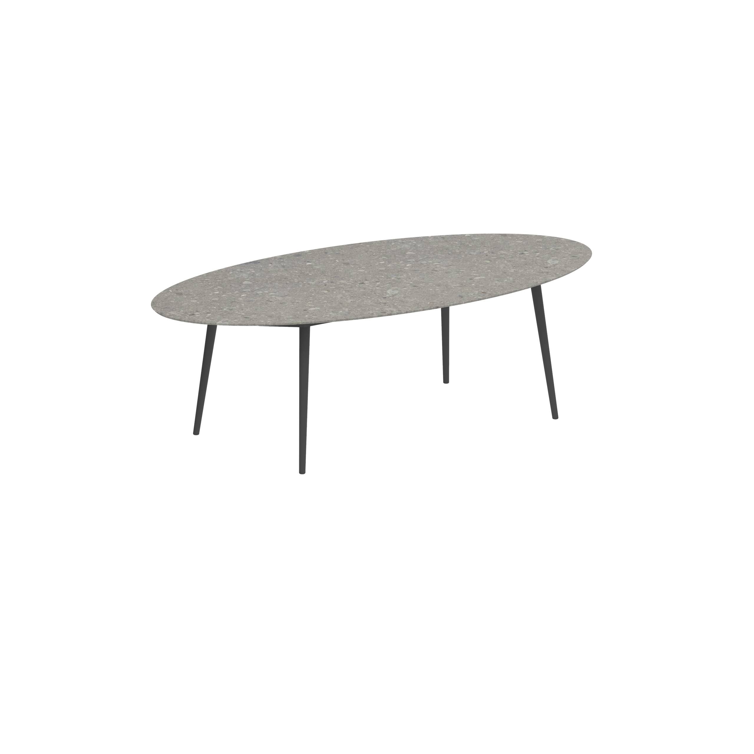 Styletto Standard Dining Table 250x130cm Alu Legs Anthracite Ceramic Tabletop Ceppo Dolomitica