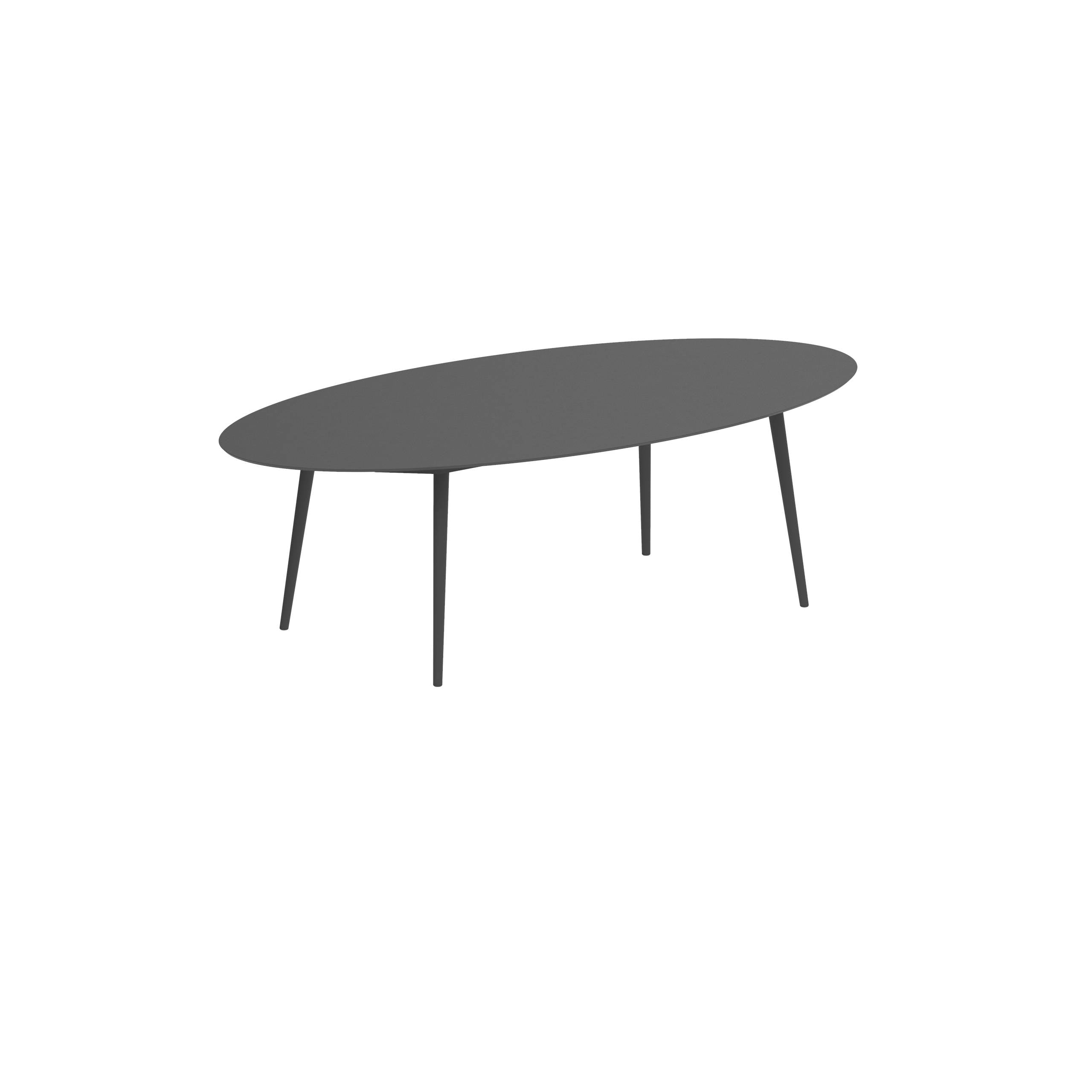 Styletto Standard Dining Table 250x130cm Alu Legs Anthracite Ceramic Tabletop Black