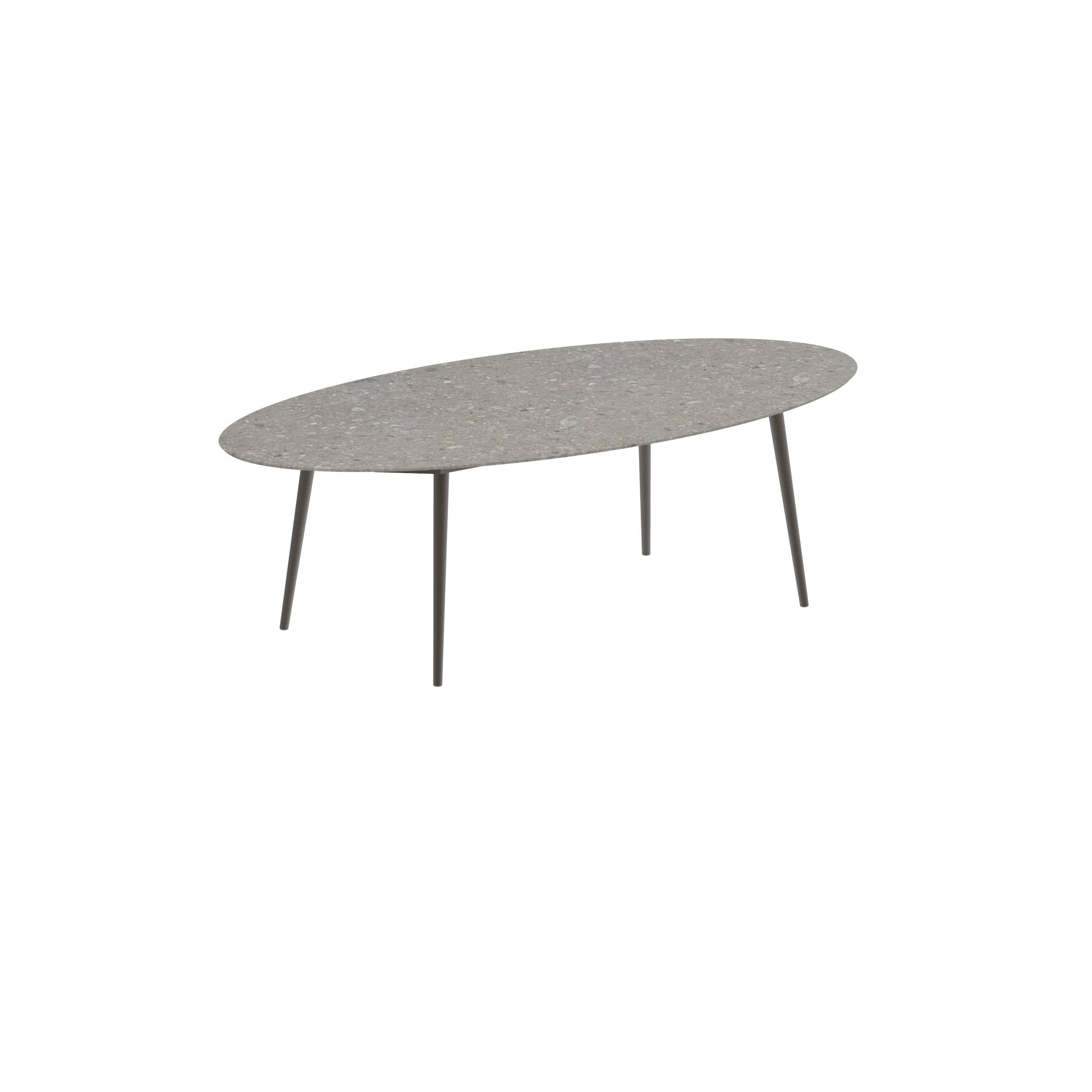 Styletto Standard Dining Table 250x130cm Alu Legs Bronze Ceramic Tabletop Ceppo Dolomitica