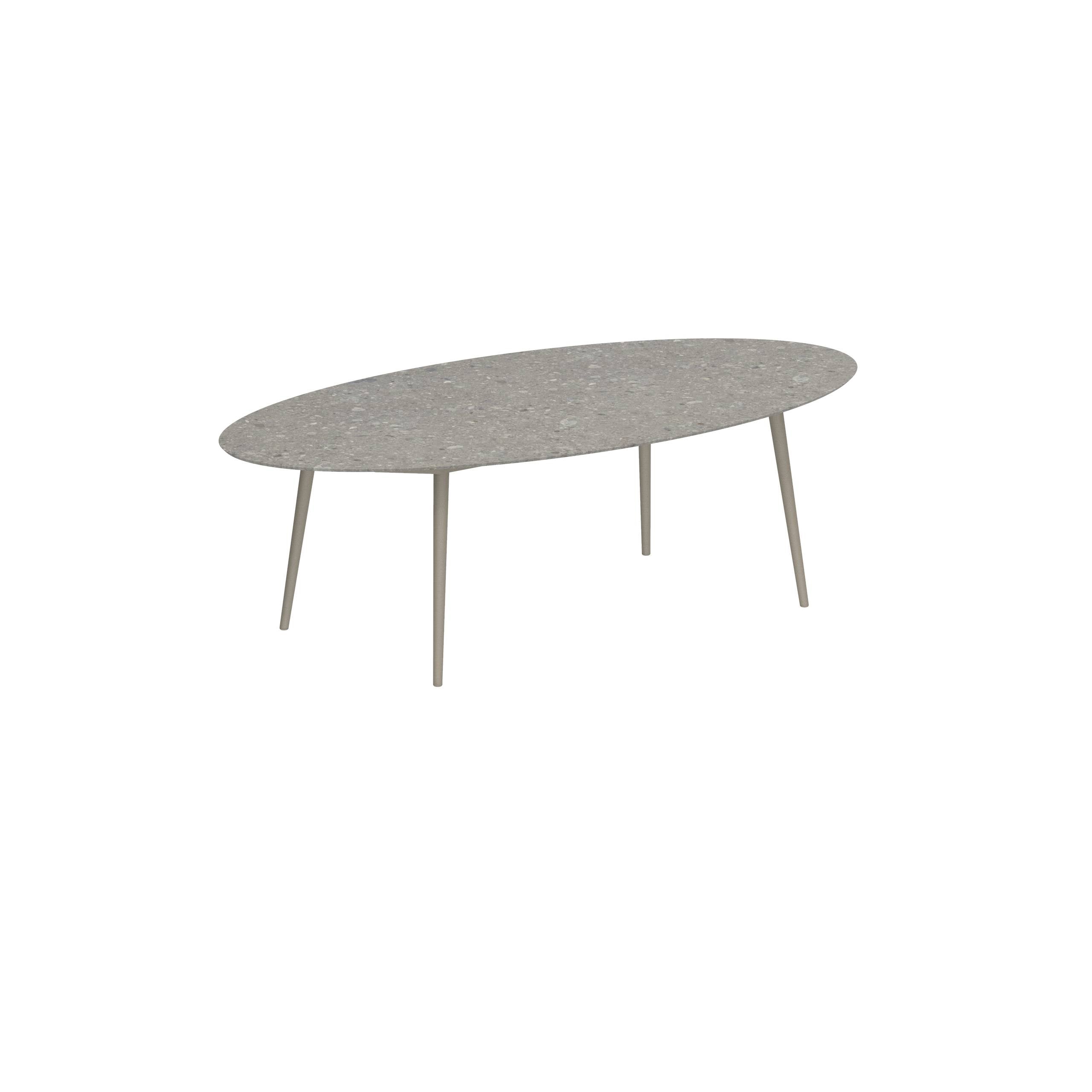 Styletto Standard Dining Table 250x130cm Alu Legs Sand Ceramic Tabletop Ceppo Dolomitica