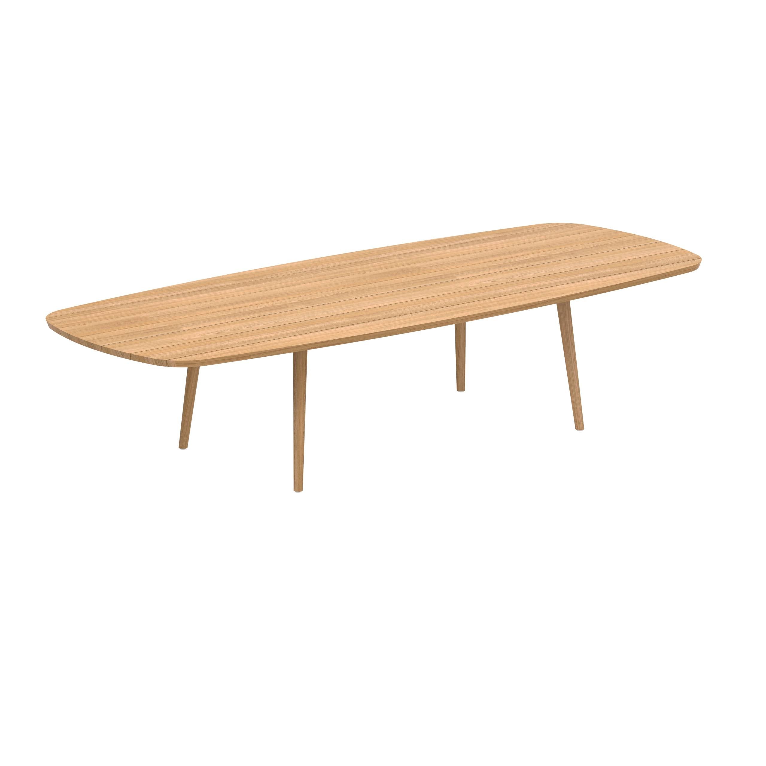 Styletto Low Dining Table 300x120cm Teak