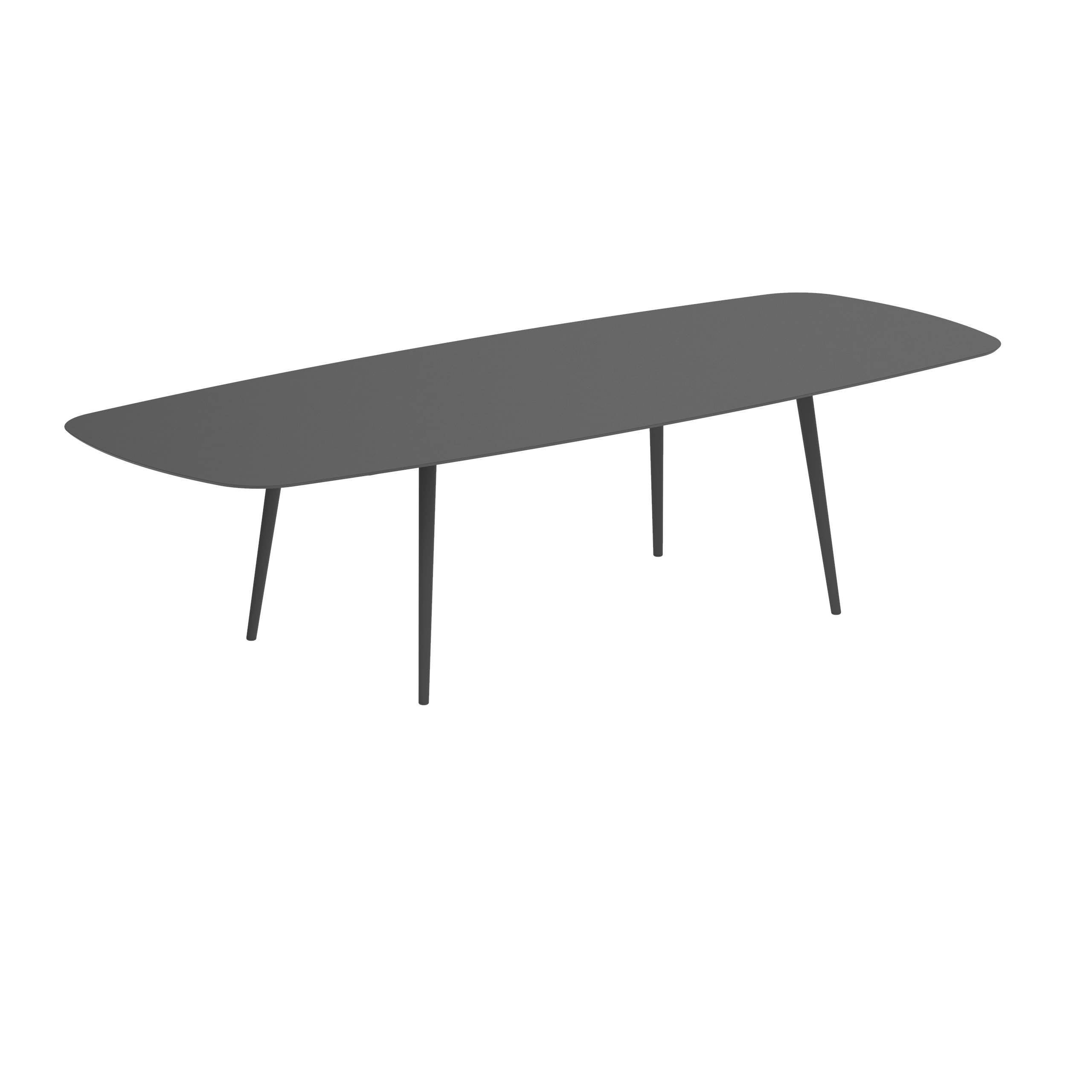 Styletto Standard Dining Table 300x120cm Alu Legs Anthracite Ceramic Top Black