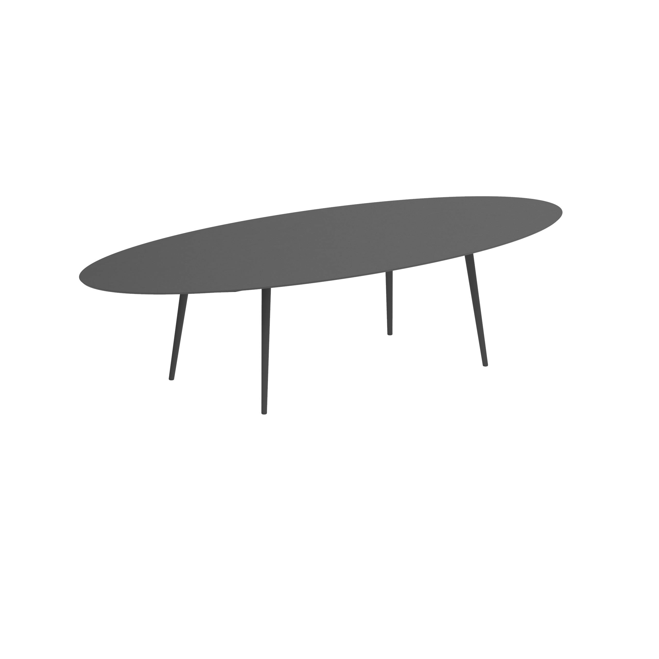 Styletto Standard Dining Table 320x140cm Alu Legs Anthracite Ceramic Top Black