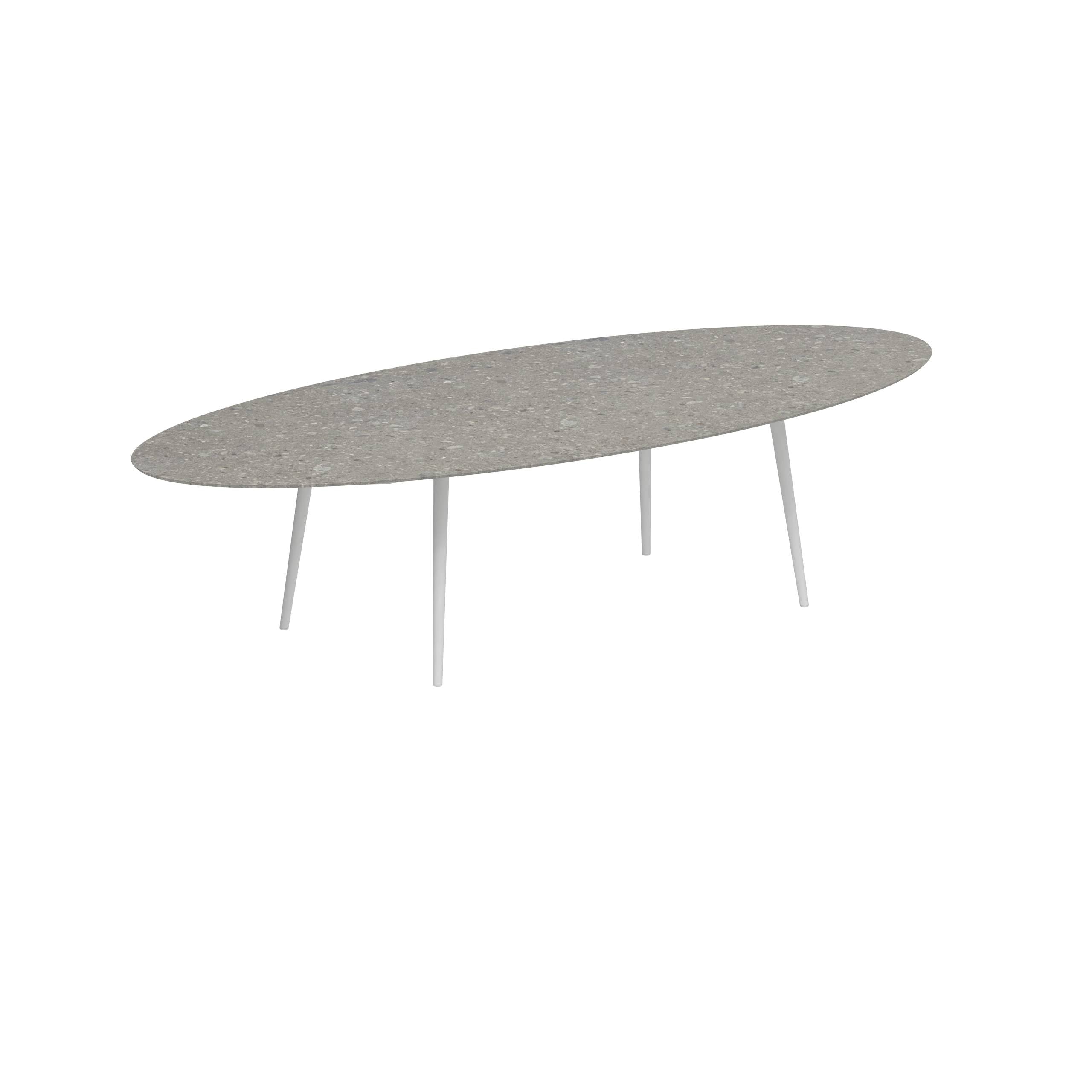 Styletto Standard Dining Table 320x140cm Alu Legs White Ceramic Top Ceppo Dolomitica