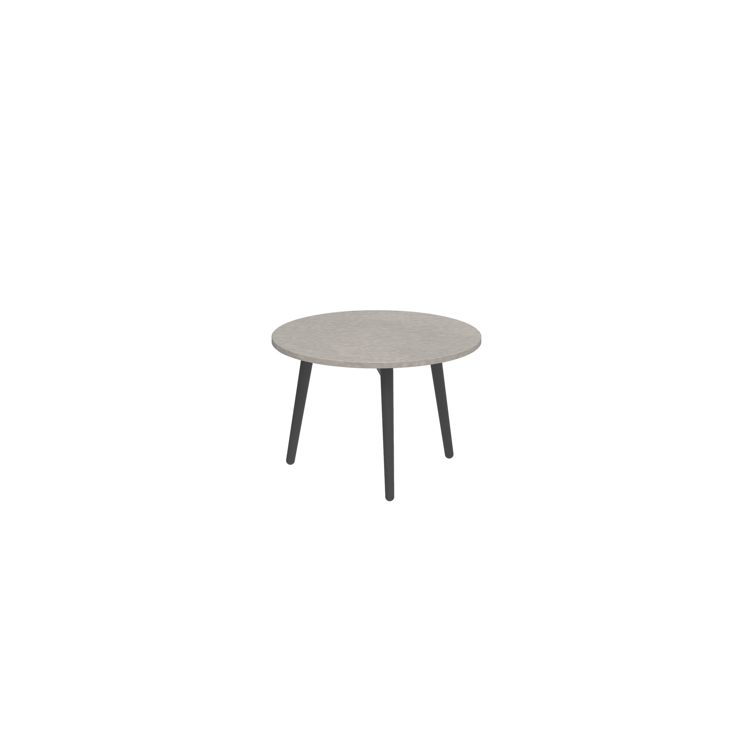 Styletto Side Table Ø40cm Anthracite Ceramic Top Cemento Luminoso