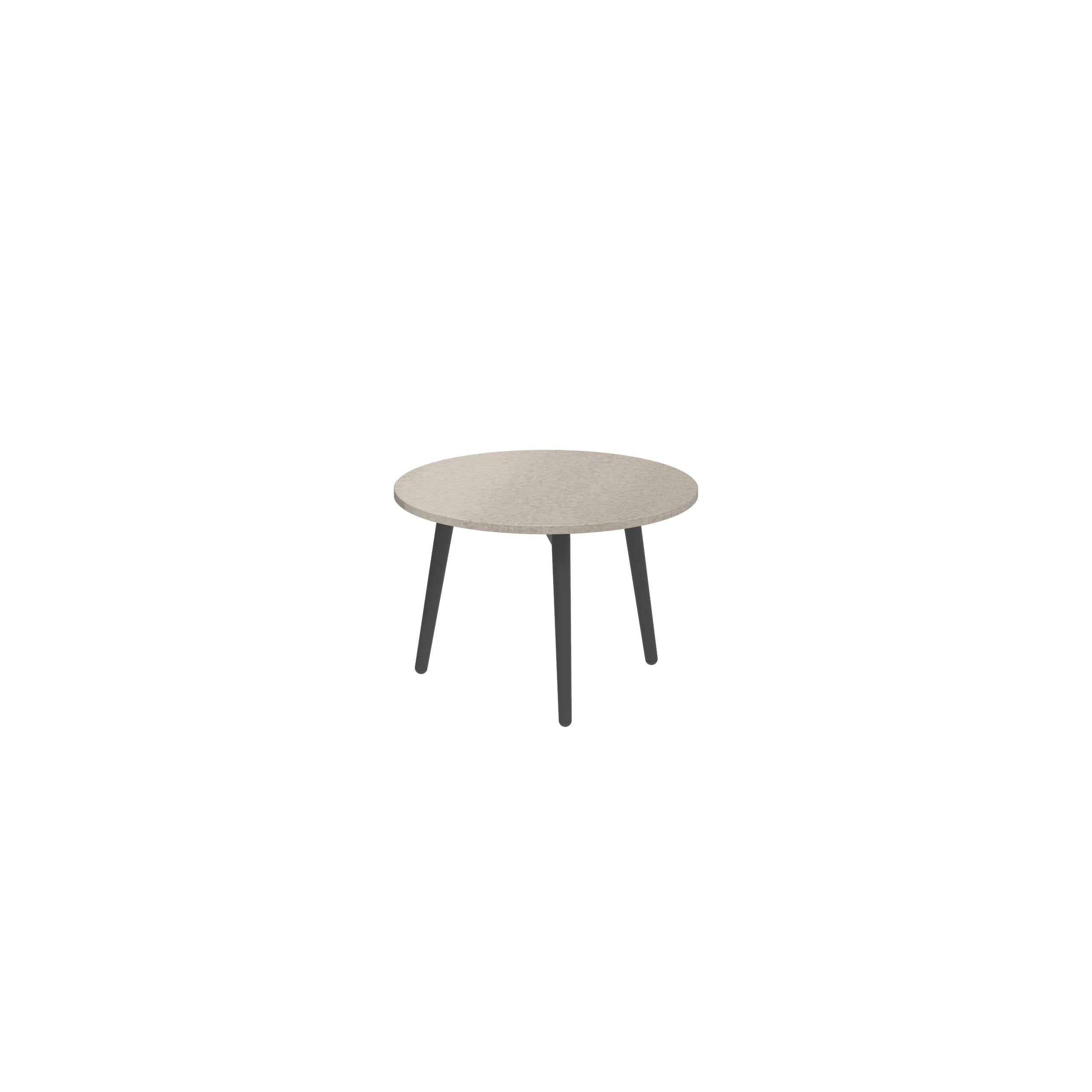 Styletto Side Table Ø40cm Anthracite Ceramic Top Taupe Grey