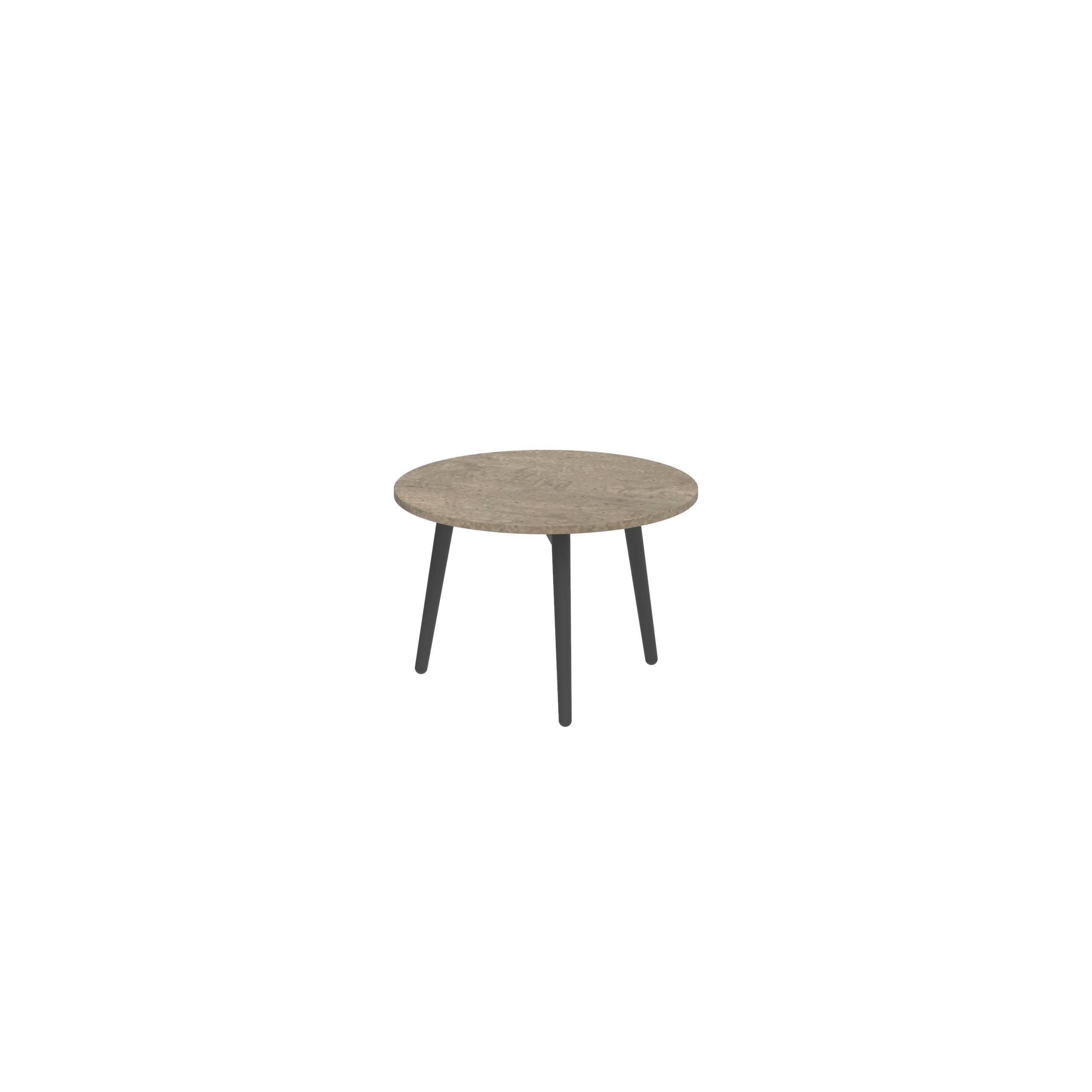 Styletto Side Table Ø40cm Anthracite Ceramic Top Terra Sabbia