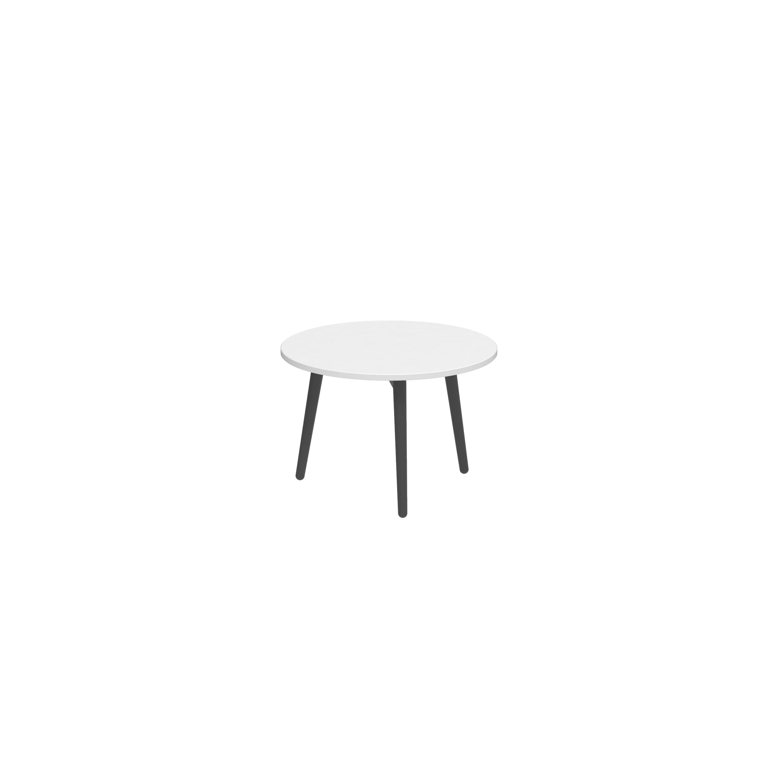 Styletto Side Table Ø40cm Anthracite Ceramic Top White