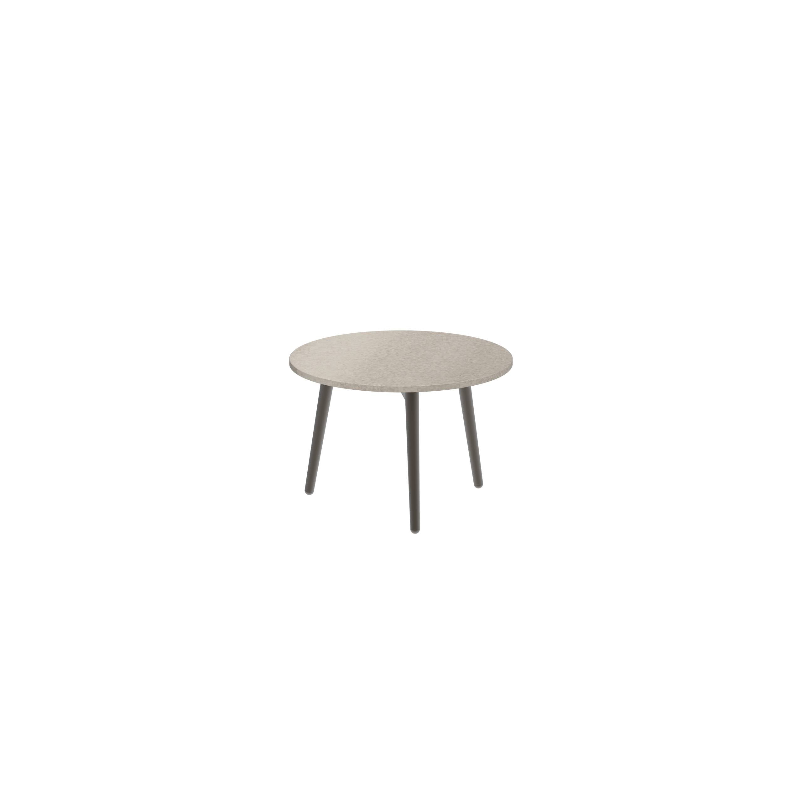 Styletto Side Table Ø40cm Bronze Ceramic Top Taupe Grey