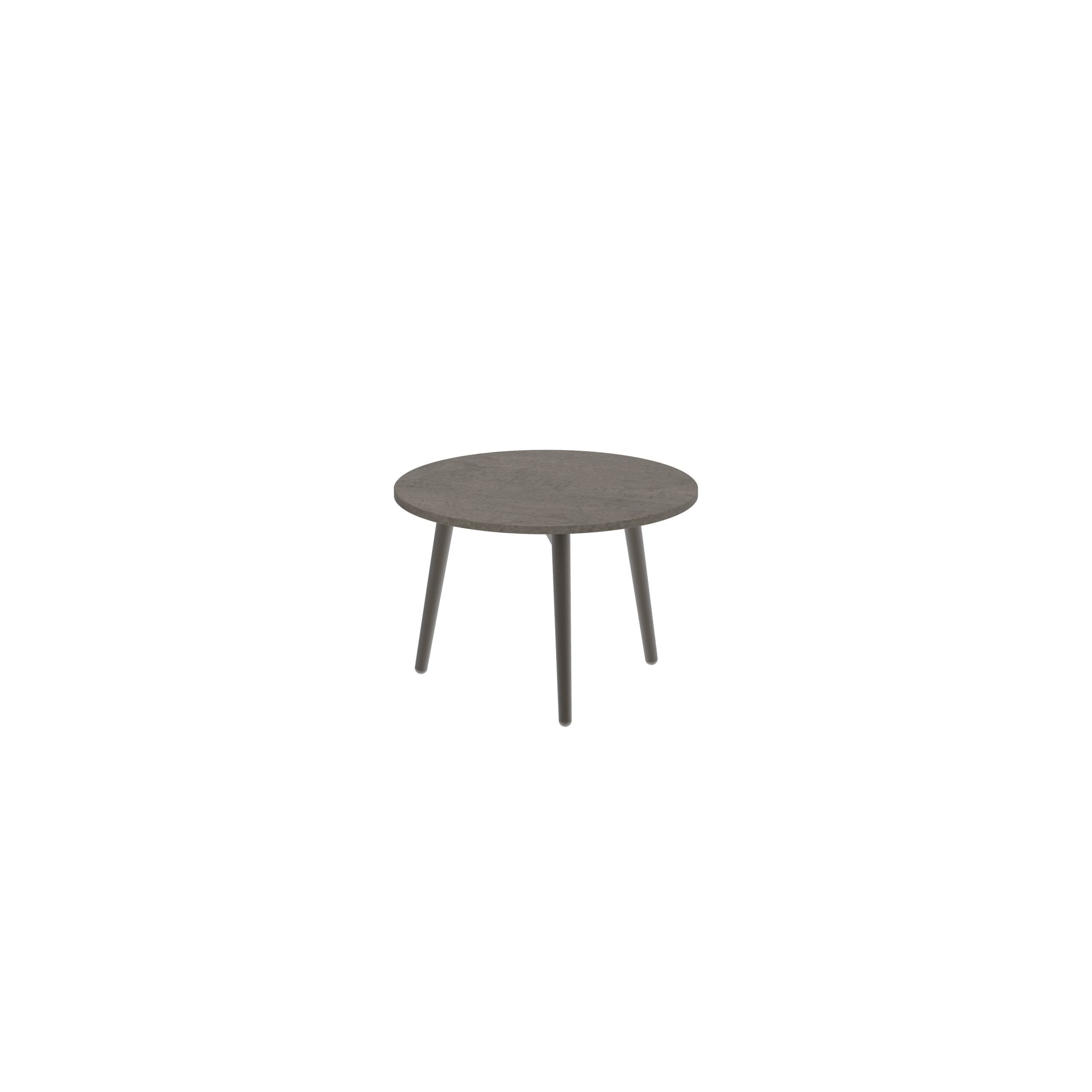 Styletto Side Table Ø40cm Bronze Ceramic Top Terra Marrone