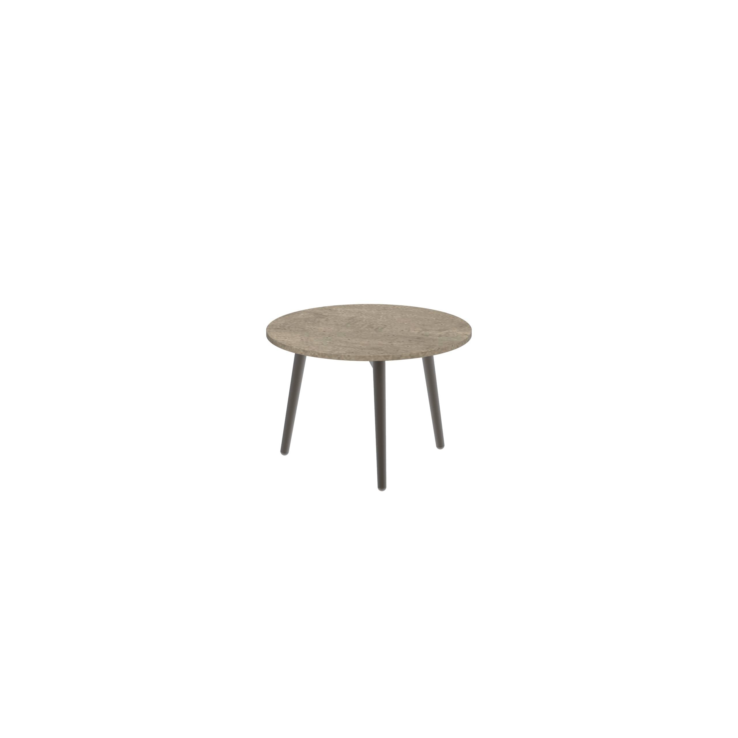 Styletto Side Table Ø40cm Bronze Ceramic Top Terra Sabbia