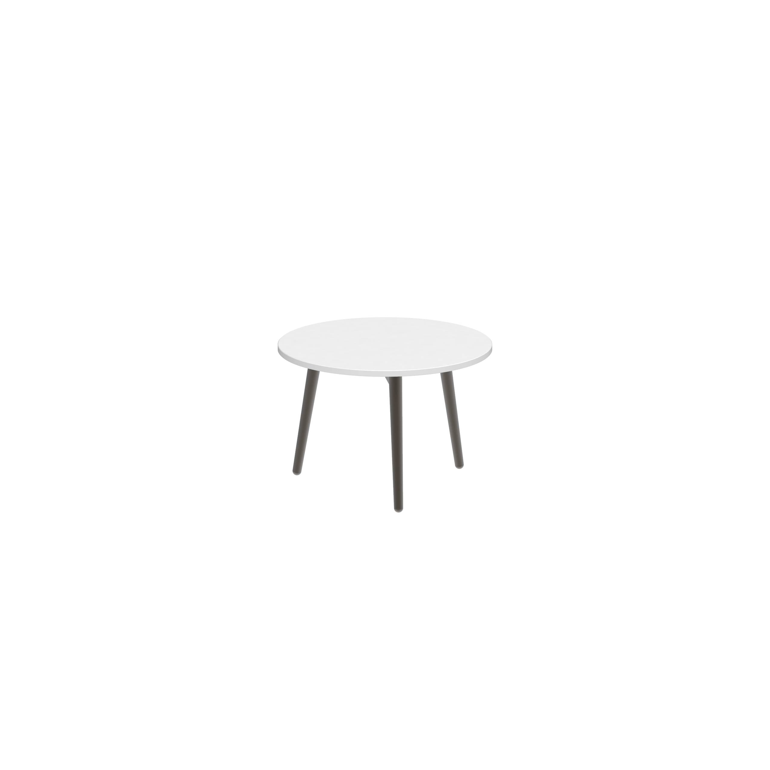 Styletto Side Table Ø40cm Bronze Ceramic Top White