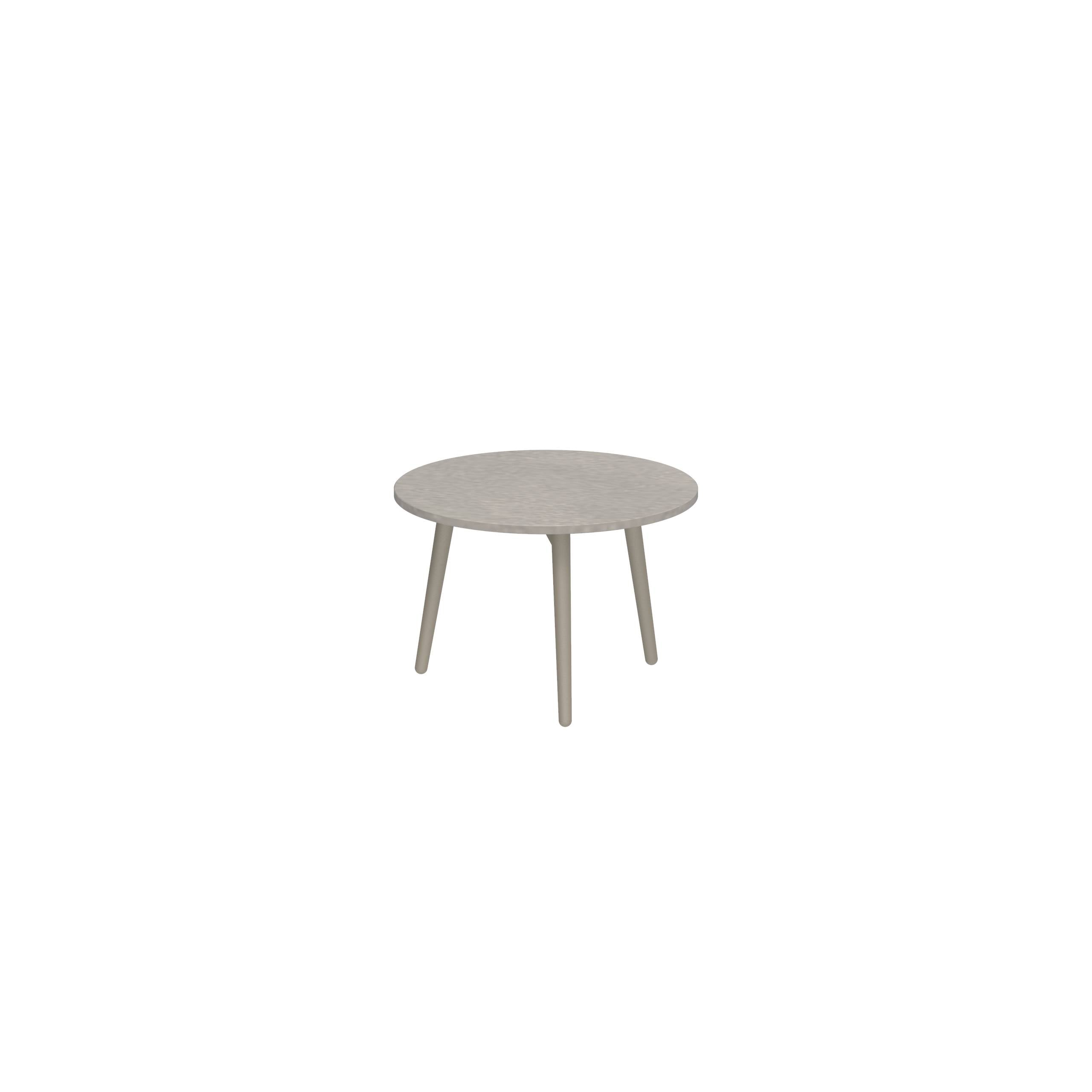 Styletto Side Table Ø40cm Sand Ceramic Top Cemento Luminoso