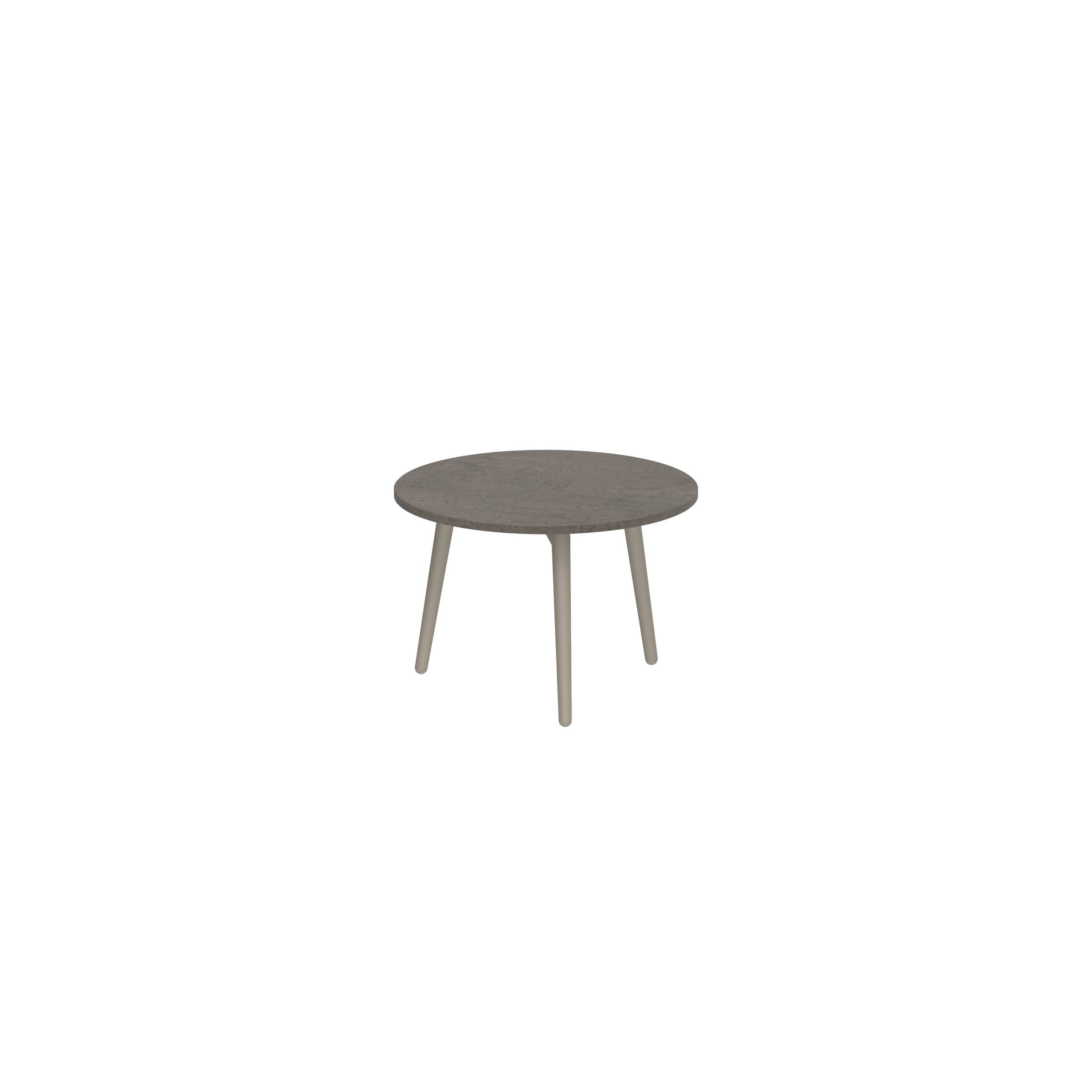 Styletto Side Table Ø40cm Sand Ceramic Top Terra Marrone